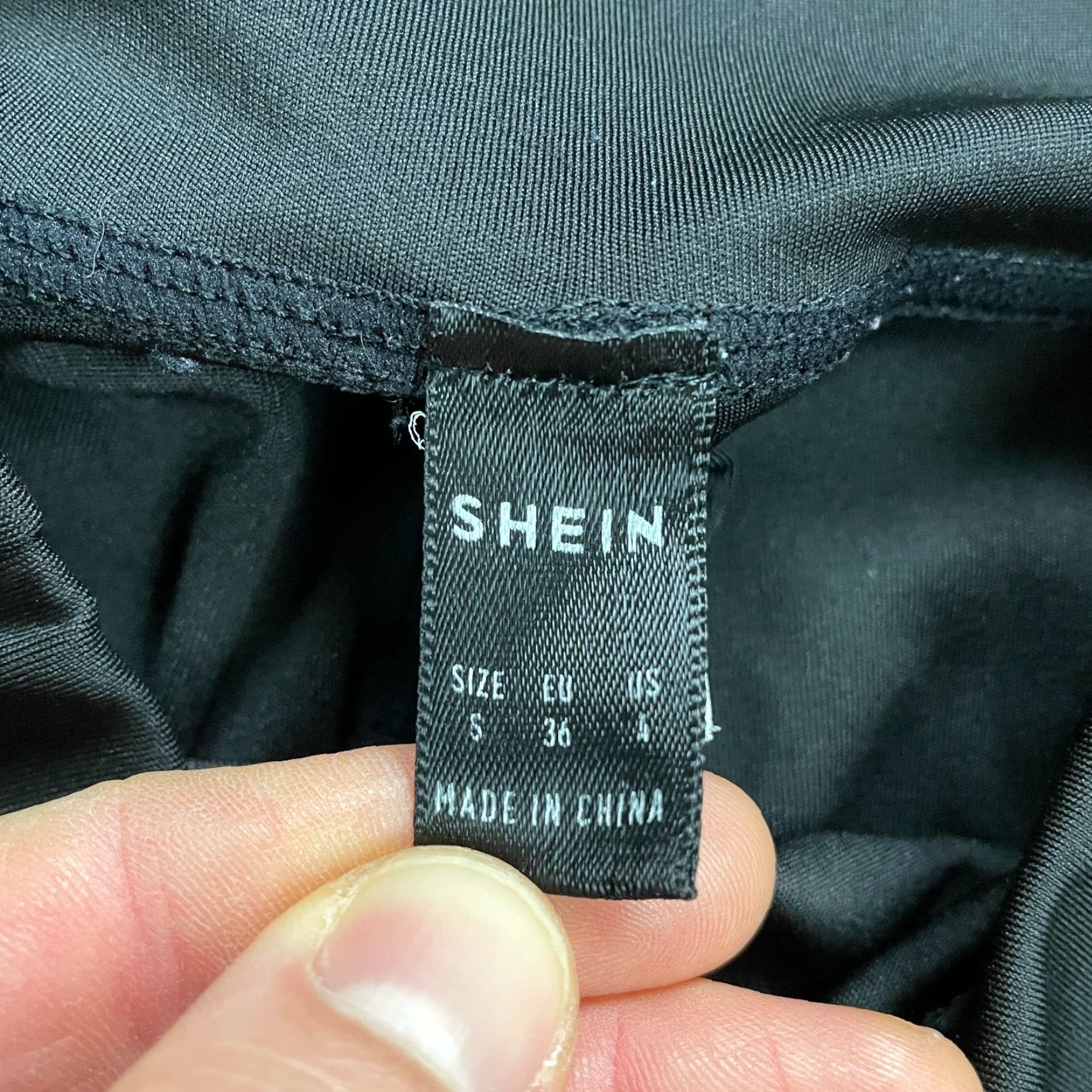 Shein VINTAGE SheIn Compression Leggings Womens S Black Pockets Athletic Gym Active 24x26 Size 28" / US 6 / IT 42 - 4 Thumbnail