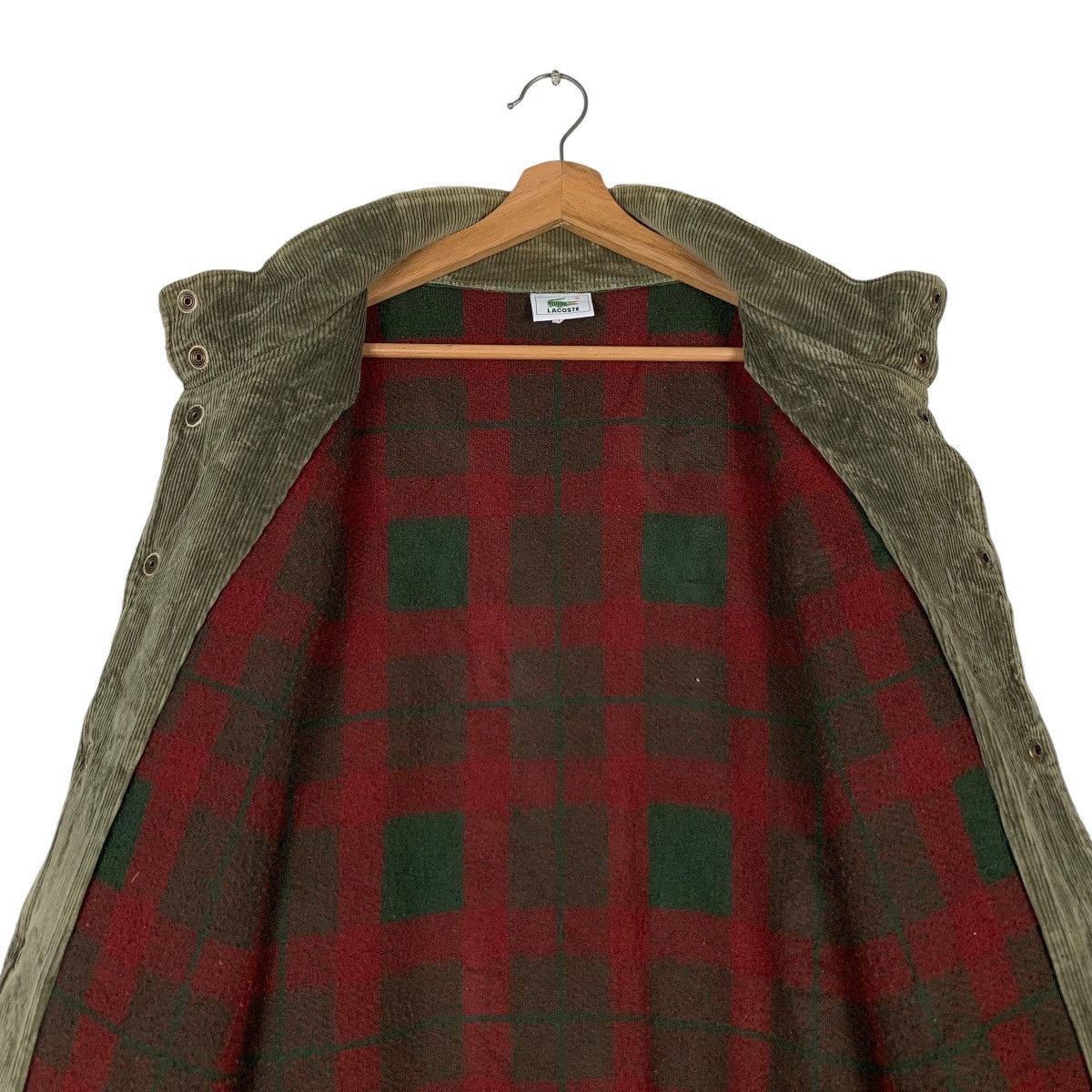 Lacoste LACOSTE Red Tartan Checked Fleece Jacket #1279-C58 Size US XL / EU 56 / 4 - 12 Thumbnail