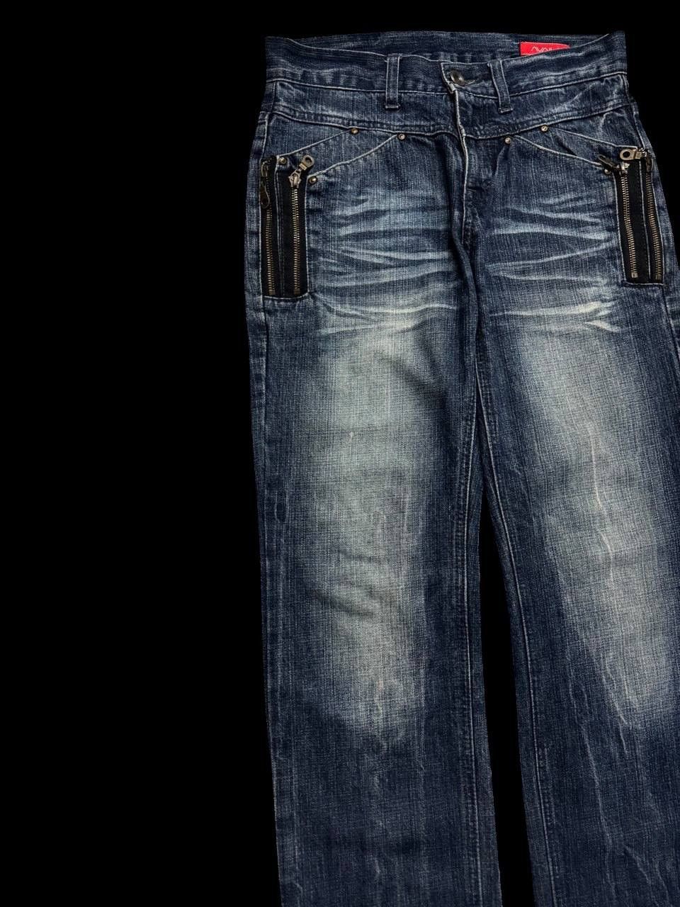 Other RARE Vintage Japanese Avail Jean Multizipper Pocket Mudwash Size US 29 - 4 Thumbnail
