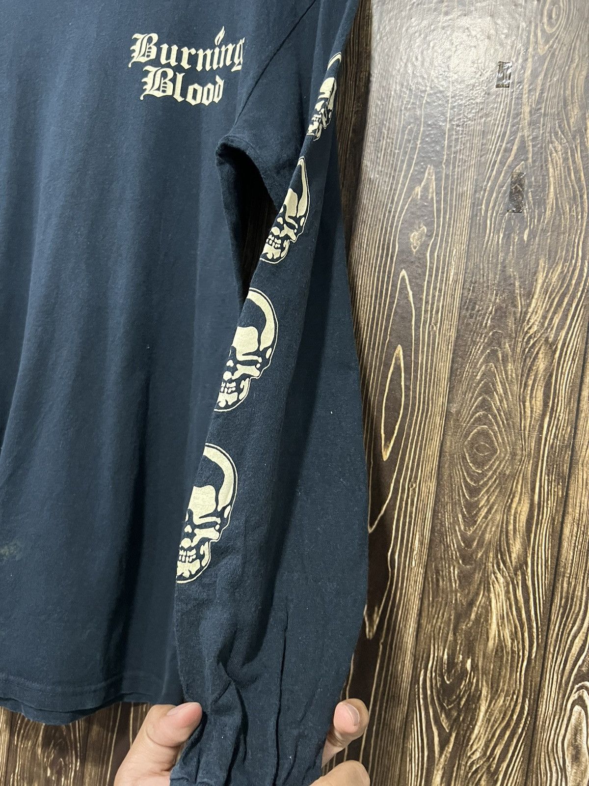 Vintage Vintage 90s Burning Blood Longsleeve Tshirt Size US M / EU 48-50 / 2 - 10 Thumbnail