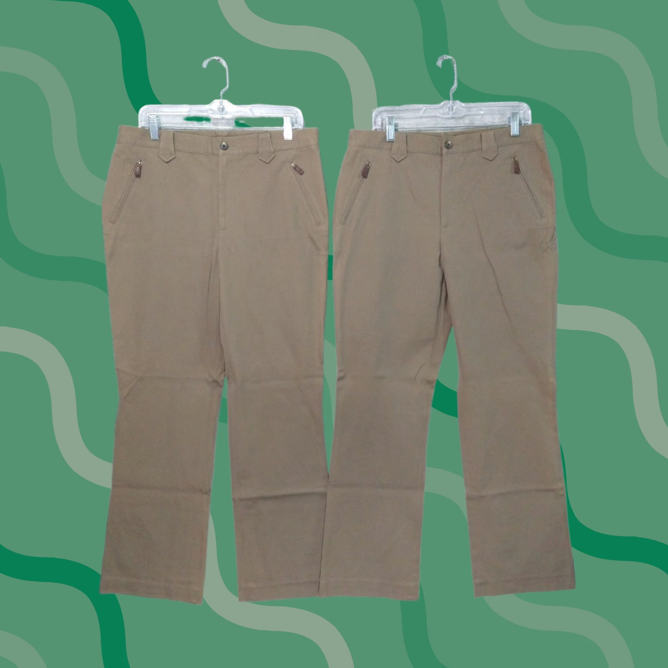 Ralph Lauren Ralph Lauren Pants Womens 12 Brown Chino Straight Leg High Rise Lot of 2 Pants Regular Brown 12/30 City Preppy Mens Womens Boys Girls Size 34" / US 12 / IT 48 - 1 Thumbnail