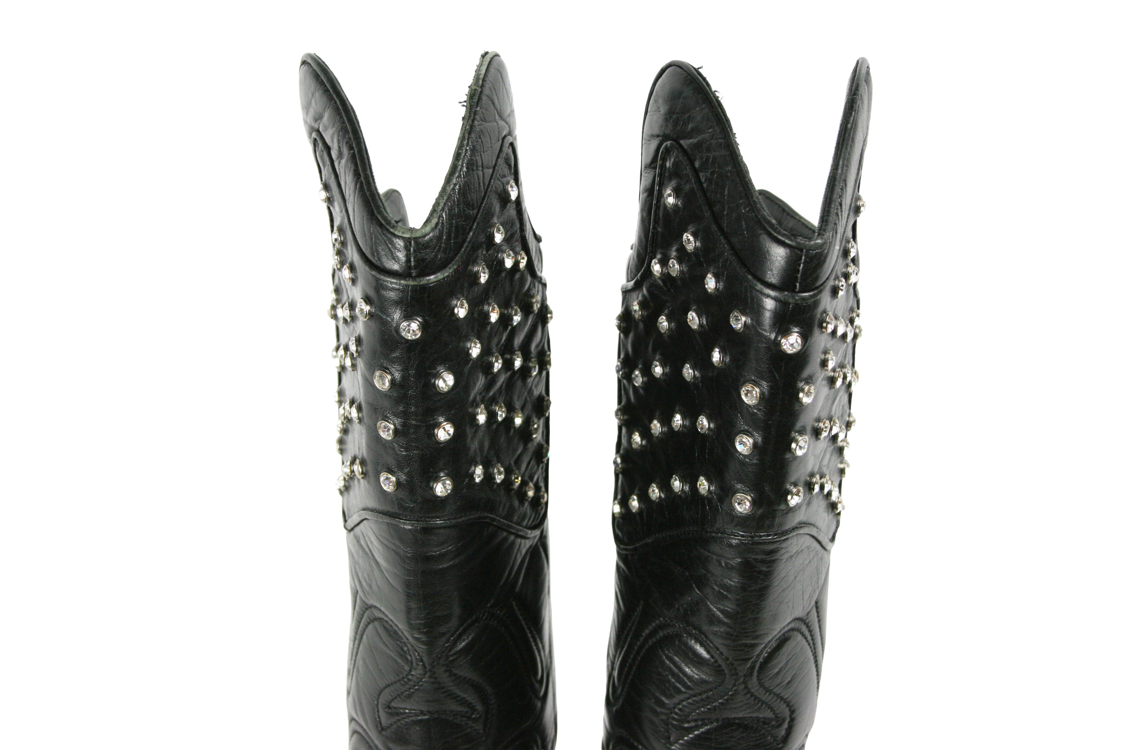 Other Fauzian Jeunesse Y2K Knight Rockstuds Leather Knee Boots Size US 5 / IT 35 - 14 Thumbnail