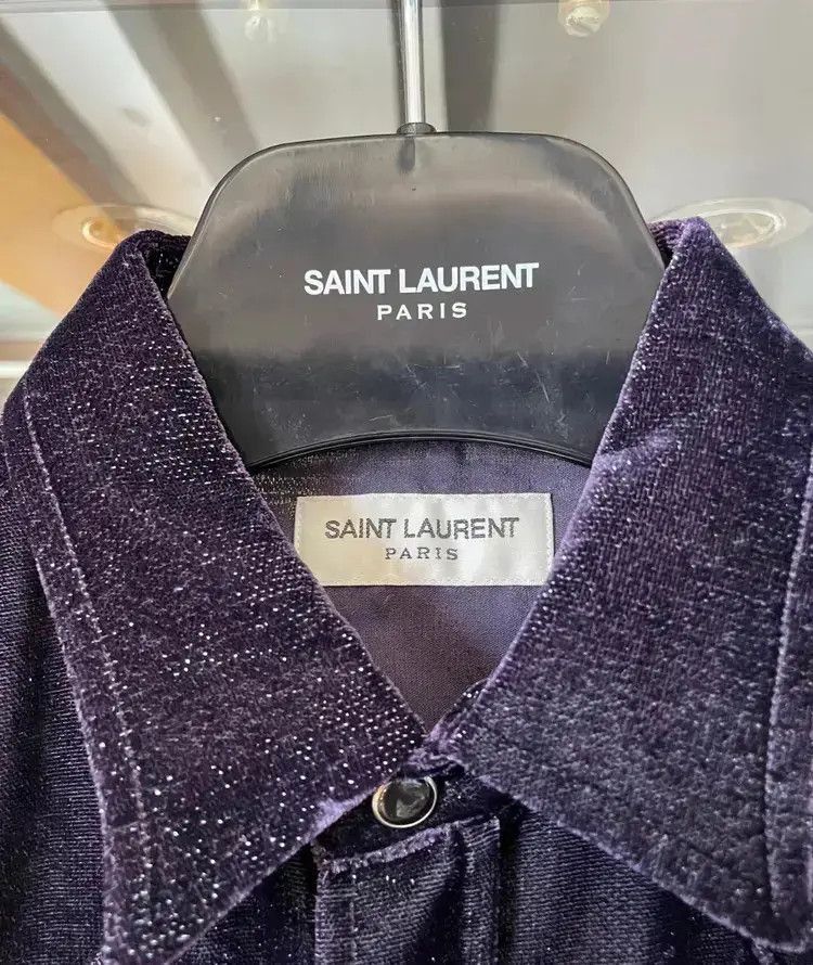 Saint Laurent Paris Saint Laurent Paris 16AW Velvet Western Shirt Size US M / EU 48-50 / 2 - 6 Thumbnail