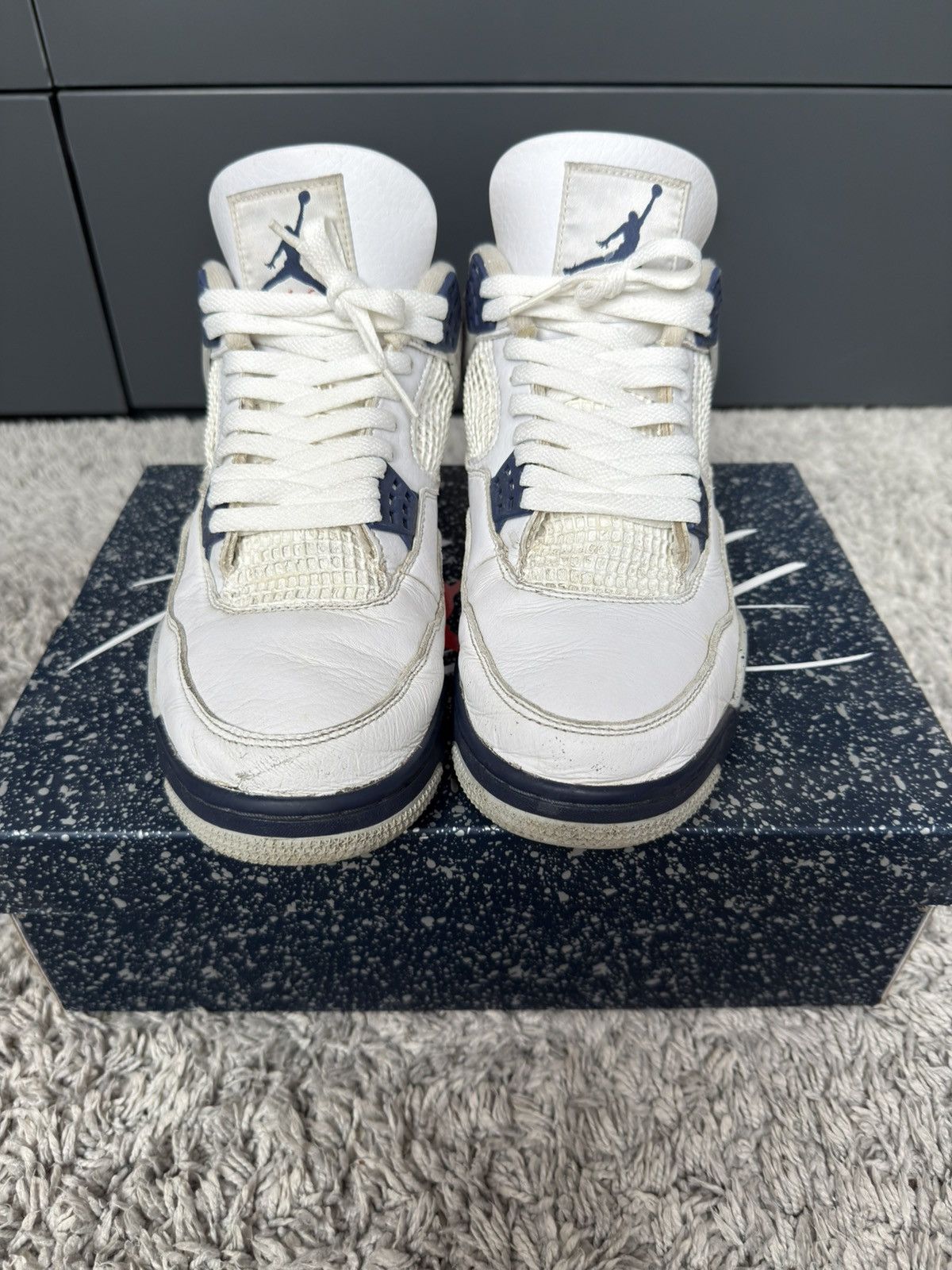 Jordan Brand Air Jordan 4 Retro Midnight Navy Size US 11 / EU 44 - 4 Thumbnail