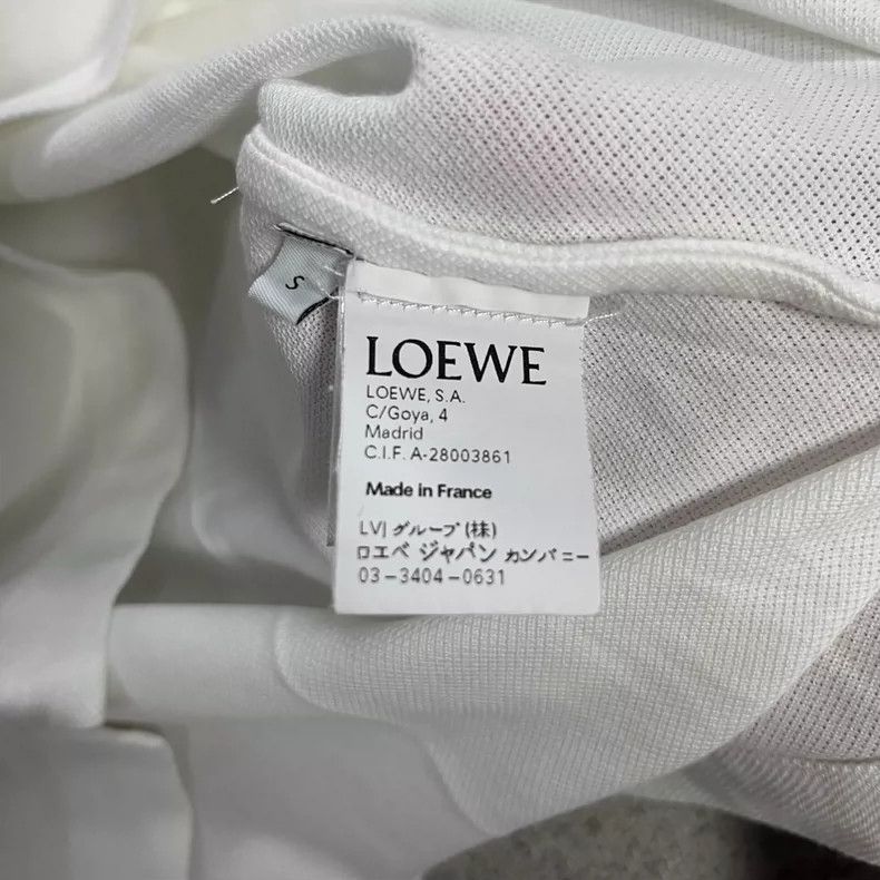 Loewe LOEWE White embroidered logo short sleeve polo Size S / US 4 / IT 40 - 3 Thumbnail