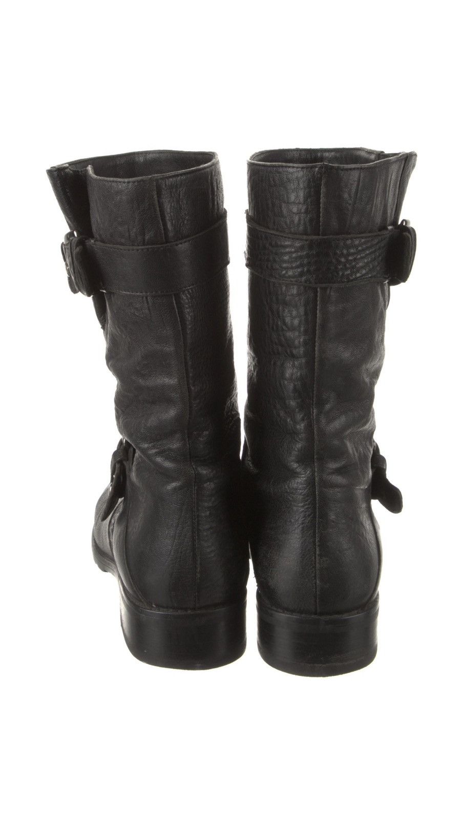 Stuart Weitzman Leather Moto Biker Boots Size US 7 / IT 37 - 3 Thumbnail