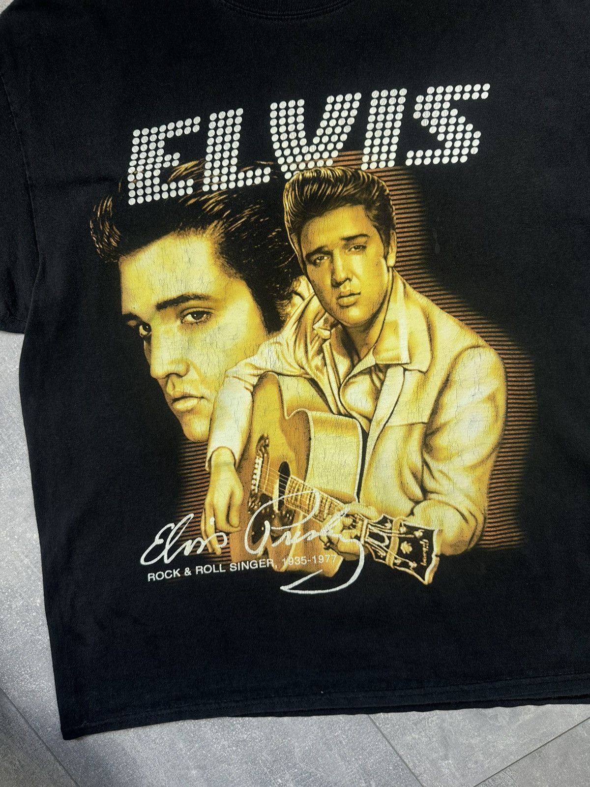 Band Tees Elvis Presley Rock & Roll Overprint Logo Tee Size US L / EU 52-54 / 3 - 7 Thumbnail