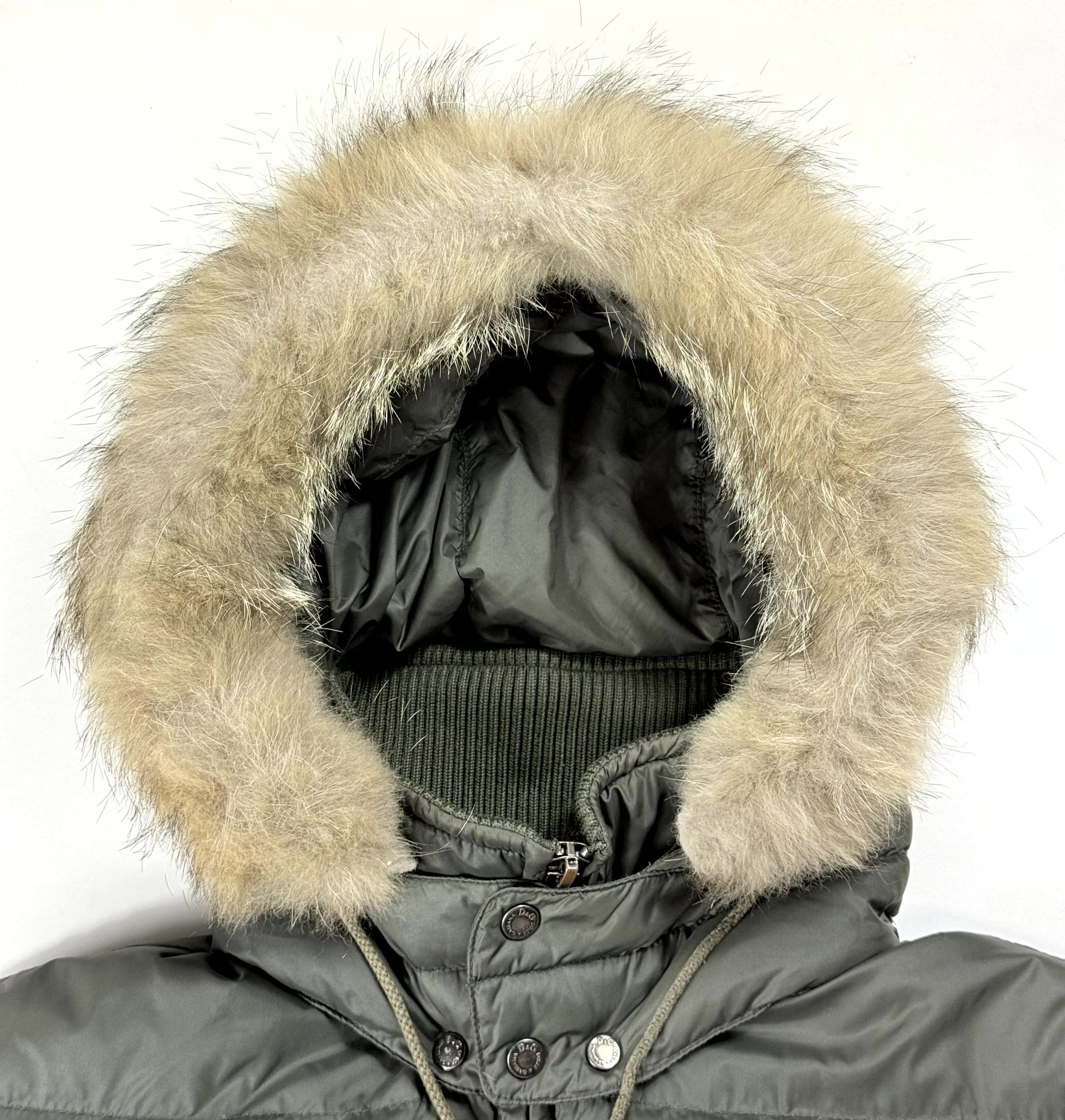 Dolce & Gabbana Dolce&Gabbana Coyote Fur Puffer Khaki Logo Bomber Jacket Size US M / EU 48-50 / 2 - 8 Thumbnail