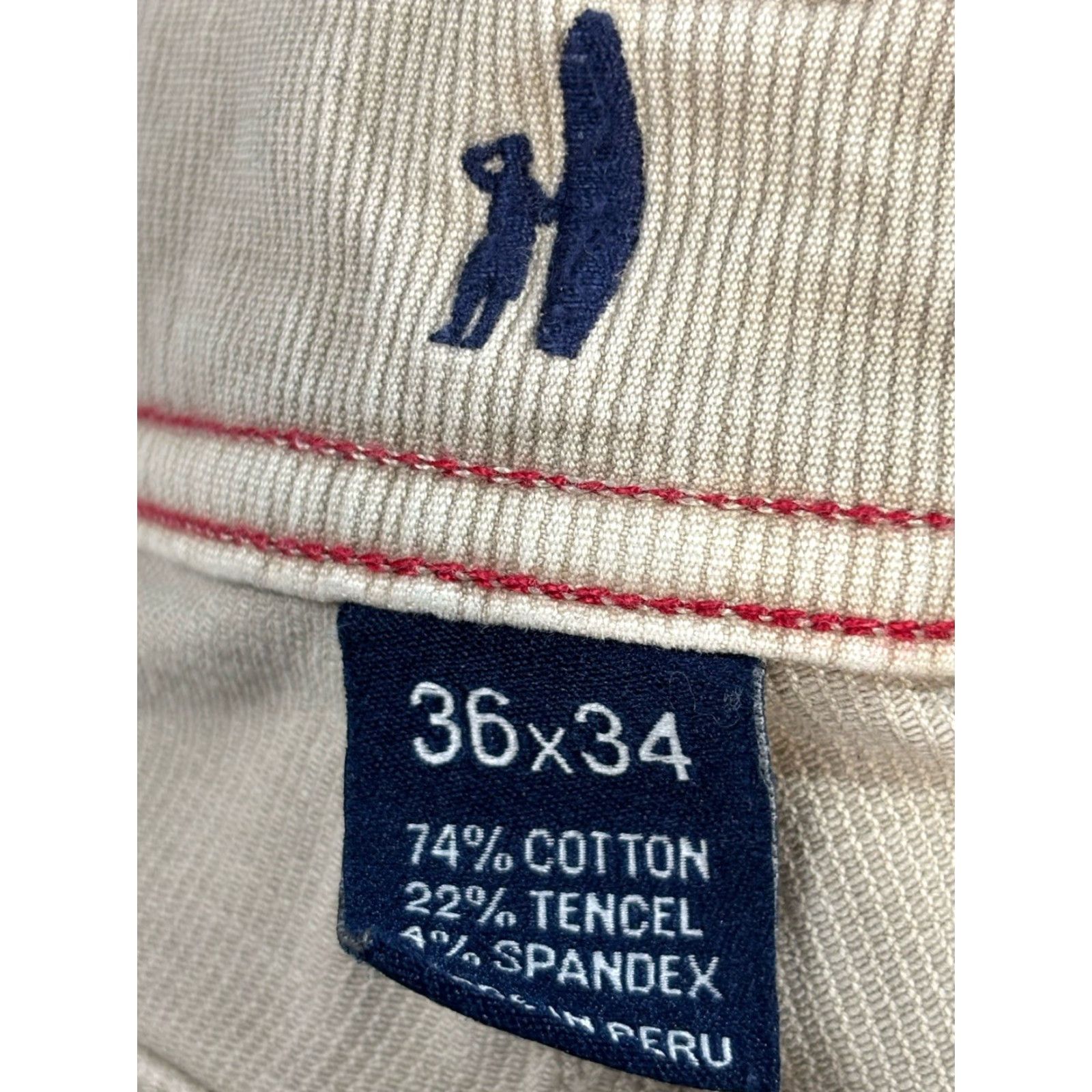 johnnie-O Johnnie O Pants 5-Pocket Corduroy Khaki Mens 36 Regular Flat Front Zip 28 Inseam Logo Comfort Size US 36 / EU 52 - 6 Thumbnail