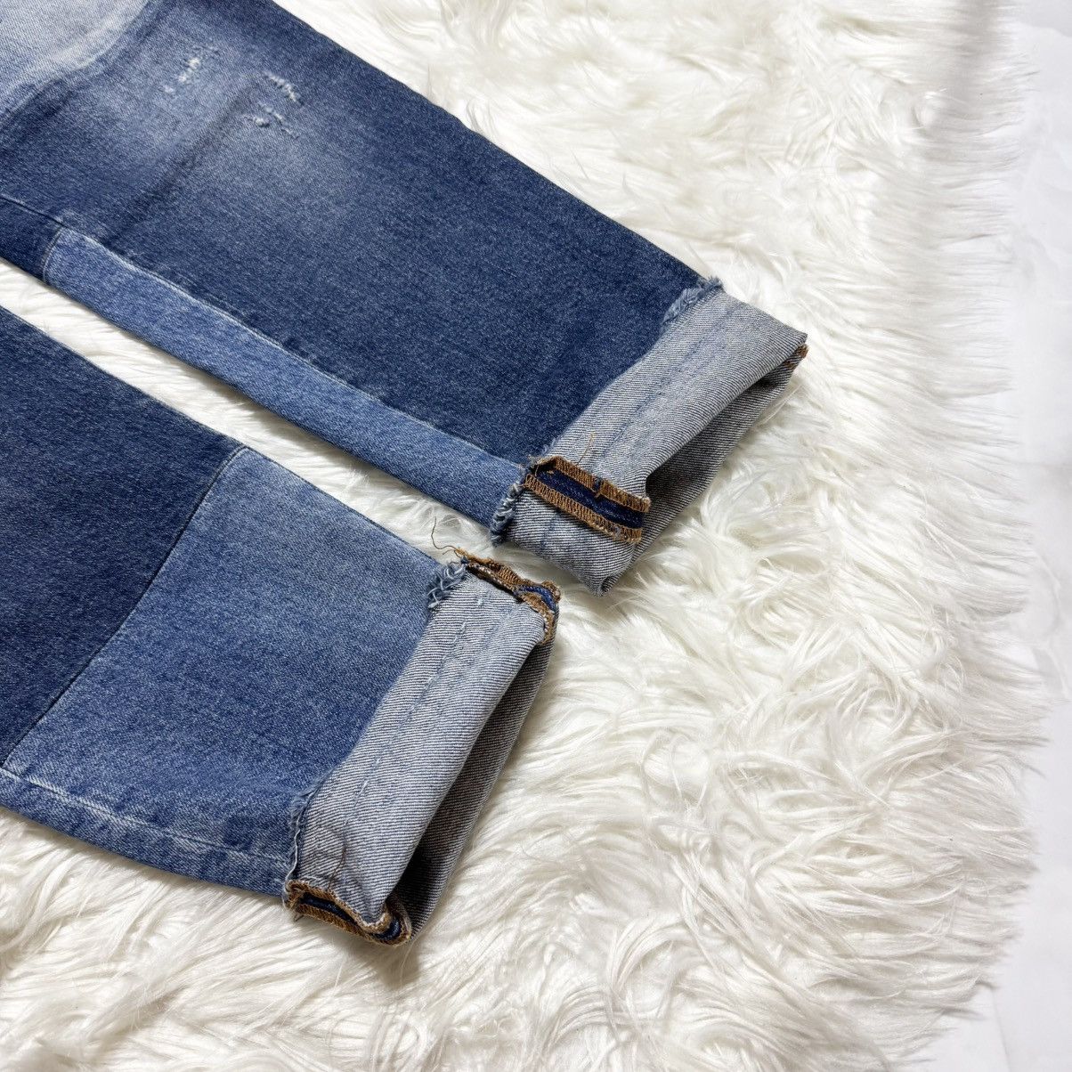 Dolce & Gabbana DG Crown Patchwork Denim Jeans