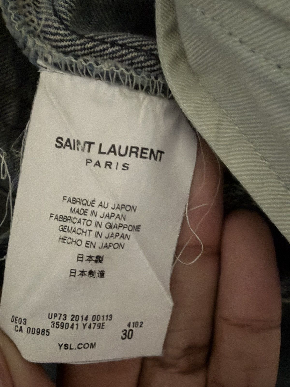 Yves Saint Laurent Yves Saint Laurent FW14 Crash Denim Size 32" / US 10 / IT 46 - 5 Thumbnail