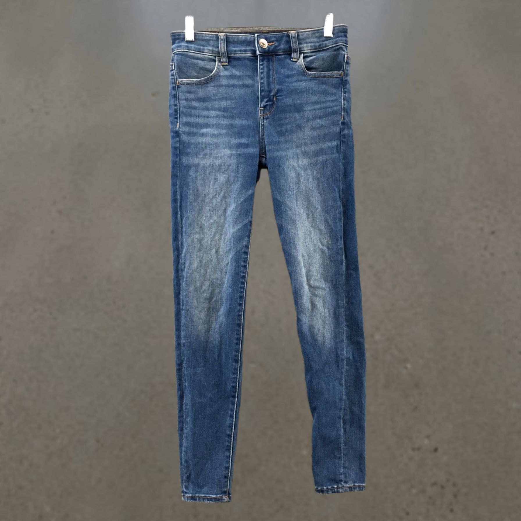 American Eagle Outfitters American Eagle Outfitters Jegging Jeans Womens 2S Blue Denim Zip Regular Inseam 27 in Classic Stretch Hi-Rise Next Level Size 26" / US 2 / IT 38 - 1 Thumbnail