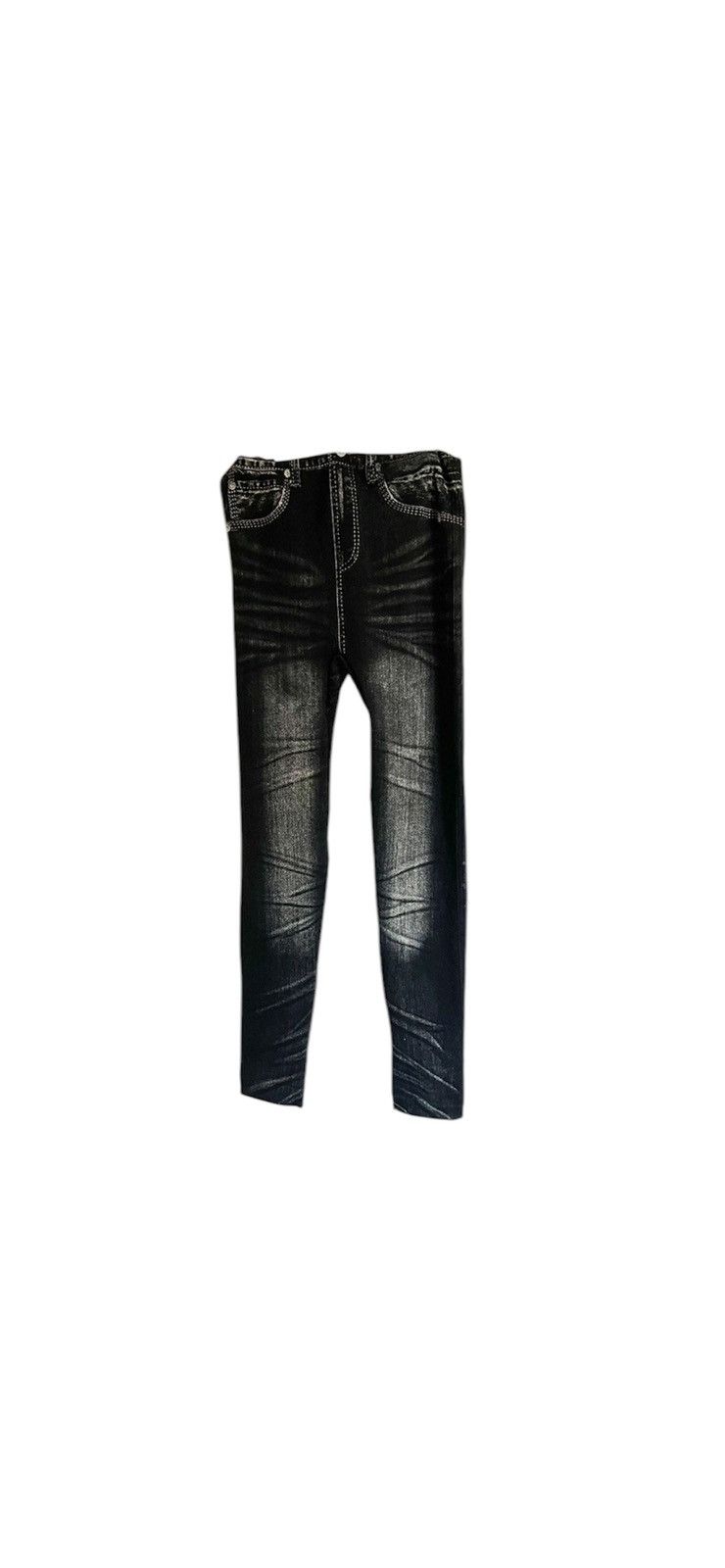 Japanese Brand × Vintage Y2k fake print jeans leggings like jpg margiela 2000s Size 26" / US 2 / IT 38 - 1 Thumbnail