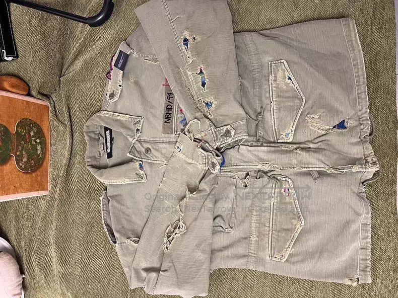 Neighborhood Neighborhood Sulfur Dyed Destroyed Work Jacket Size US XL / EU 56 / 4 - 3 Thumbnail