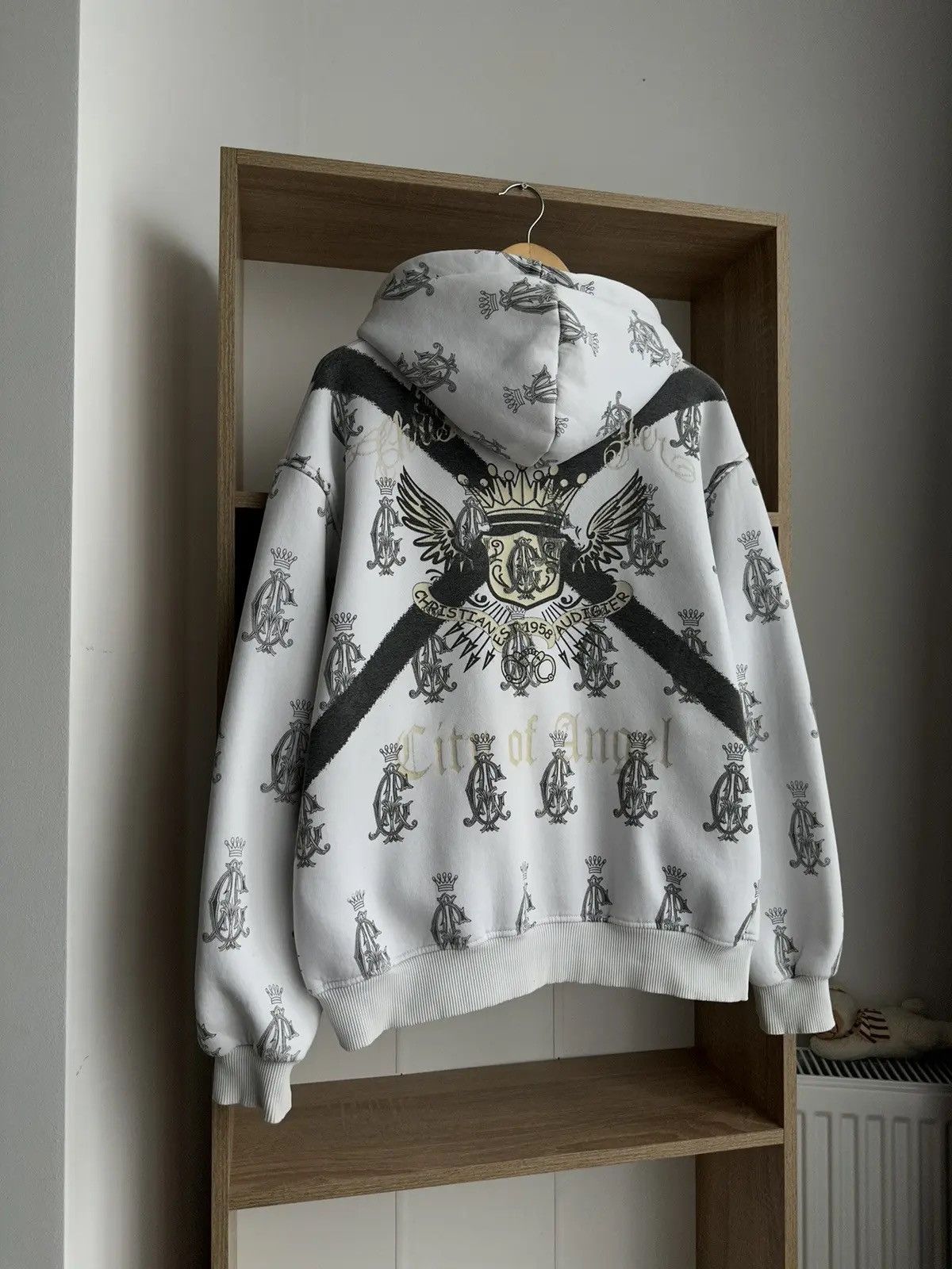 Christian Audigier × Ed Hardy × Vintage Vintage Ed Hardy Christian Audigier White Hoodie Size US M / EU 48-50 / 2 - 2 Thumbnail