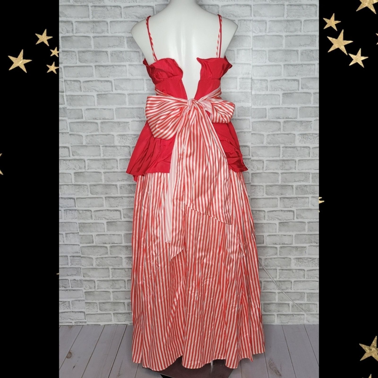 Vintage Vintage Gunne Sax 80s Striped Formal Dress, sz 7 Size XS / US 0-2 / IT 36-38 - 3 Thumbnail
