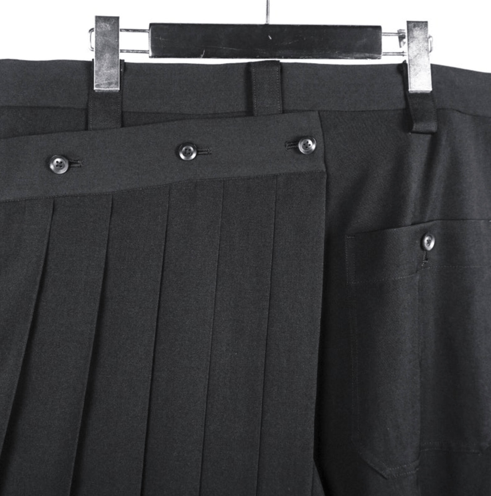 Yohji Yamamoto Yohji Yamamoto Pour Homme - Wool Left Pleats Mackin Pants Size US 32 / EU 48 - 5 Thumbnail