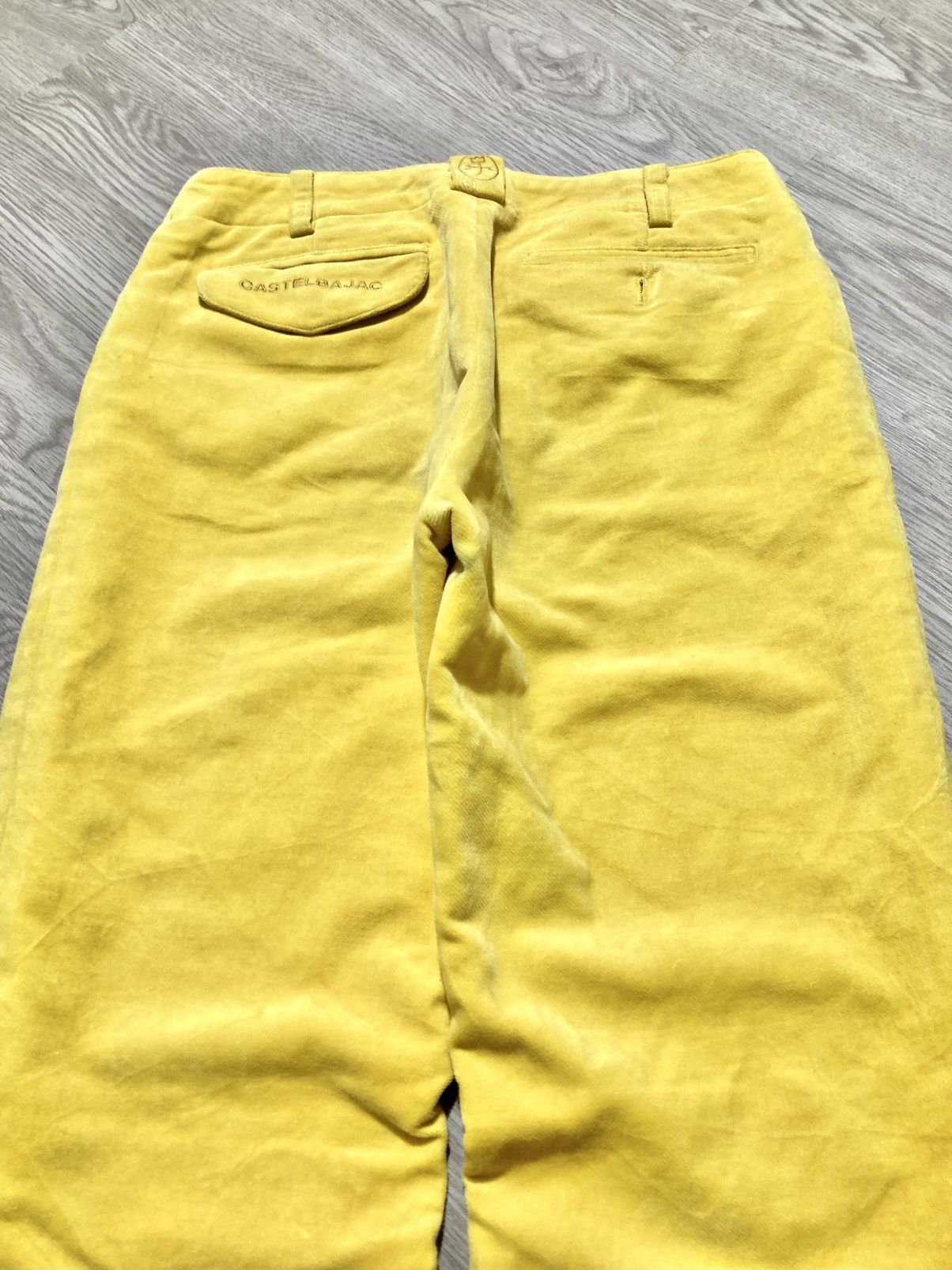 Jean Charles De Castelbajac 1990s Vintage Castelbajac Sport Wax Pants Yellow Luxury Size US 26 / EU 42 - 3 Thumbnail