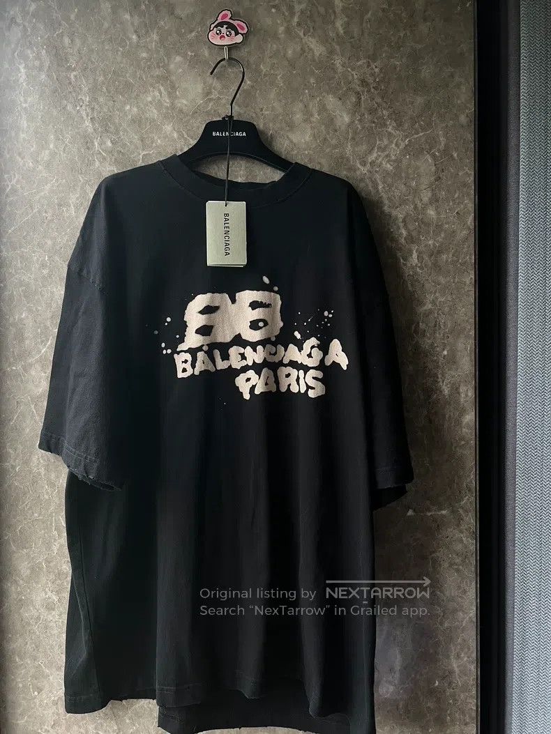 Balenciaga Balenciaga Splashed Short Sleeve XL Size US XL / EU 56 / 4 - 1 Thumbnail