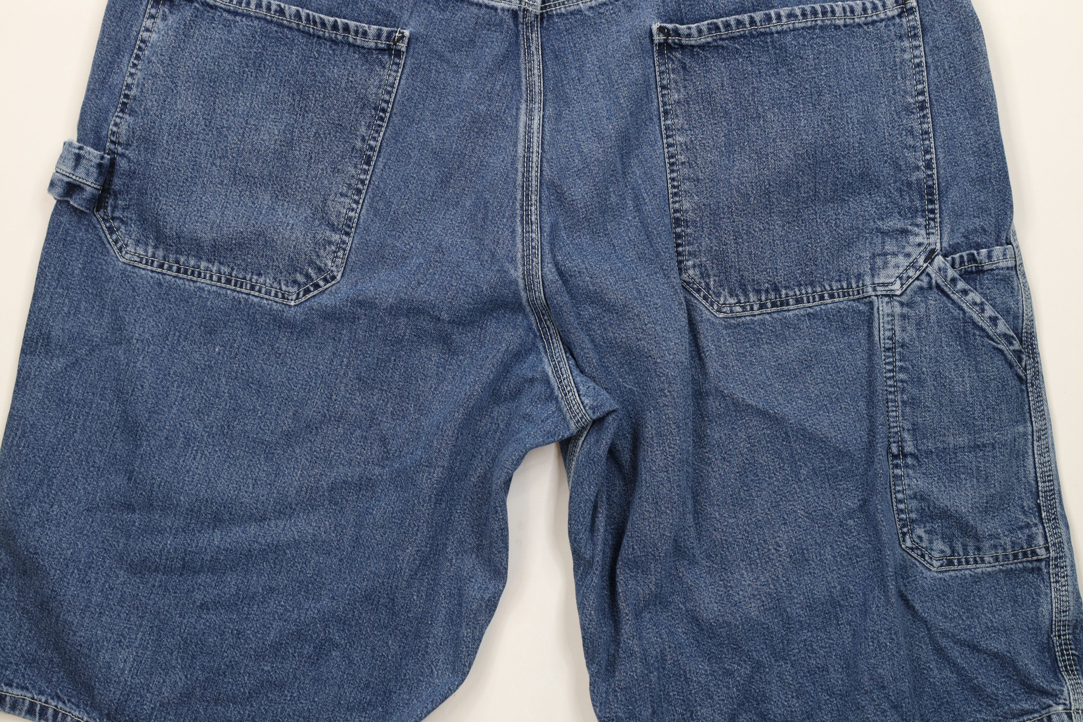 Calvin Klein Vintage 90s Calvin Klein Baggy Dungaree Denim Jean Shorts Size US 38 / EU 54 - 12 Thumbnail