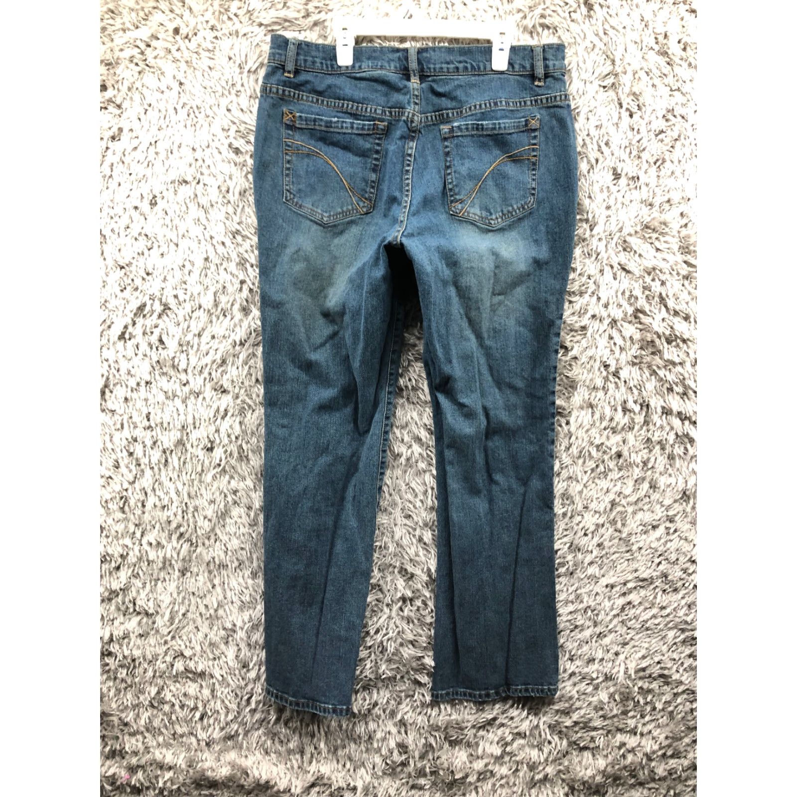 Denime Axcess Jeans Size 12 Womens Mid Rise Bootcut Dark Wash Blue Denim Size 34" / US 12 / IT 48 - 5 Thumbnail