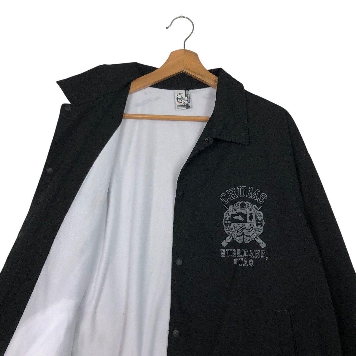 🔥VINTAGE LIGHT JACKET CHUMS BIG LOGO ISSEY MIYAKE