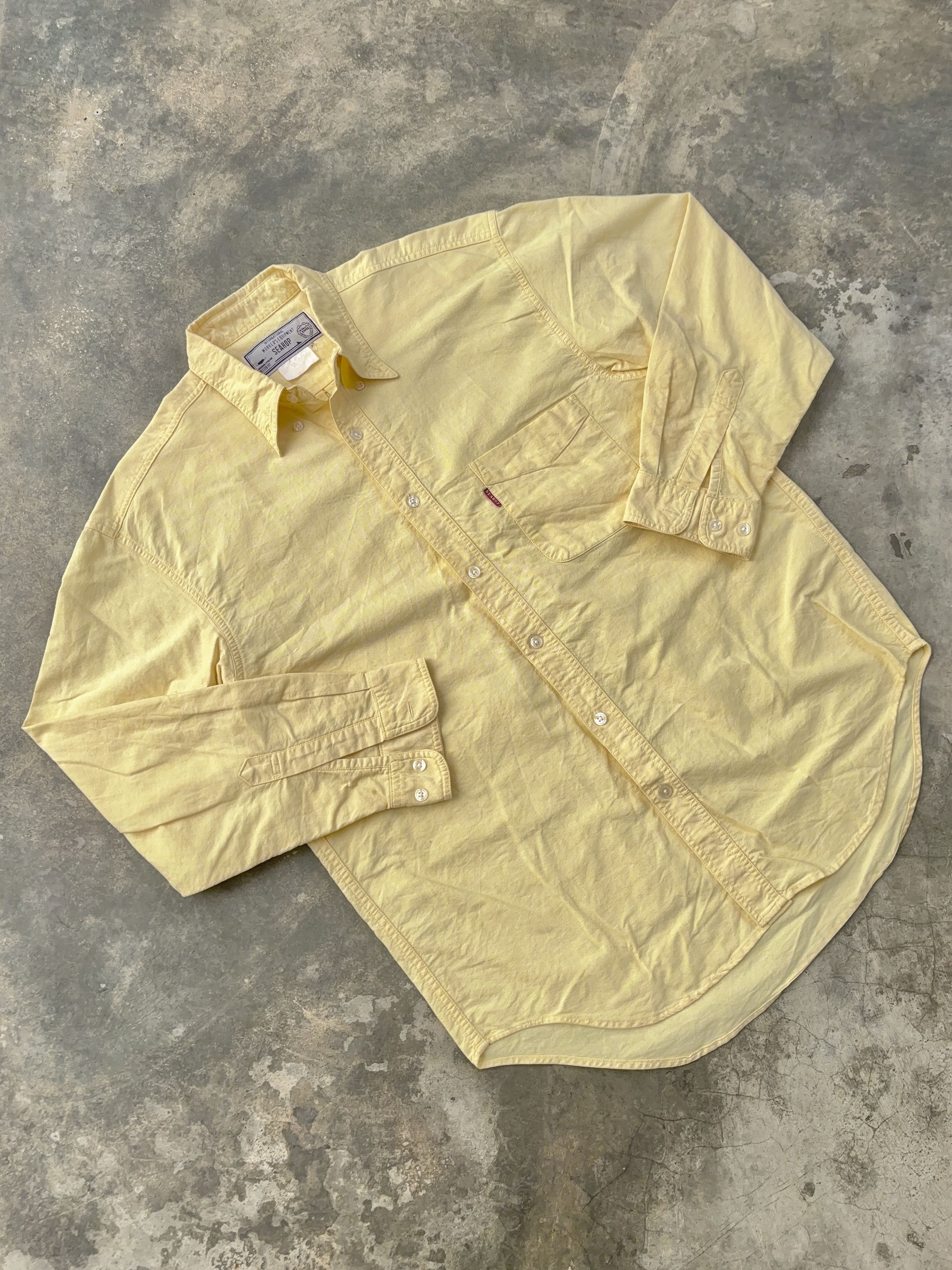 Other Seahop International Vintage Yellow Button Up Shirt Size US M / EU 48-50 / 2 - 2 Thumbnail