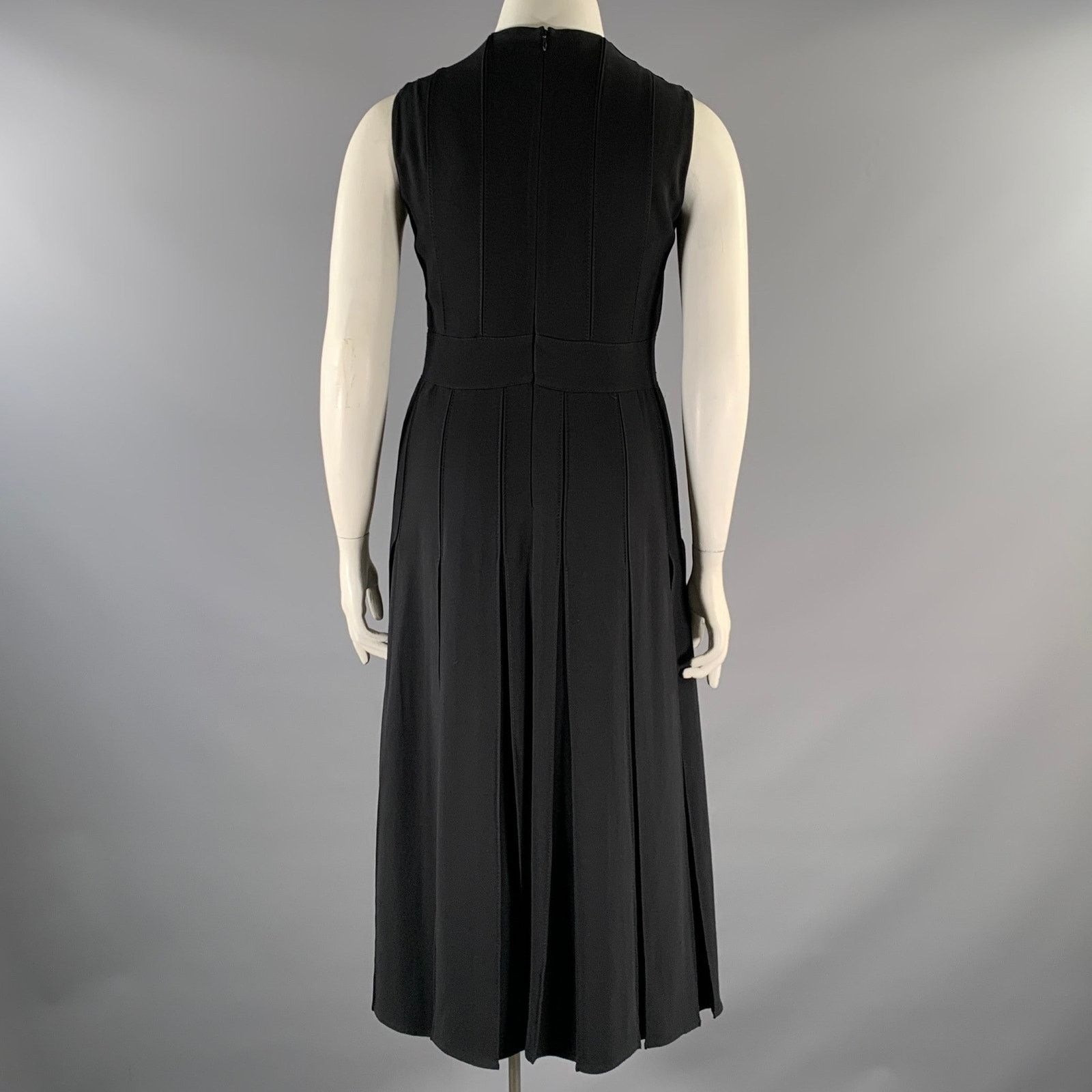 Burberry BURBERRY FW2018 Aria Size 12 Black Sleeveless Long Dress Size XL / US 12-14 / IT 48-50 - 4 Thumbnail