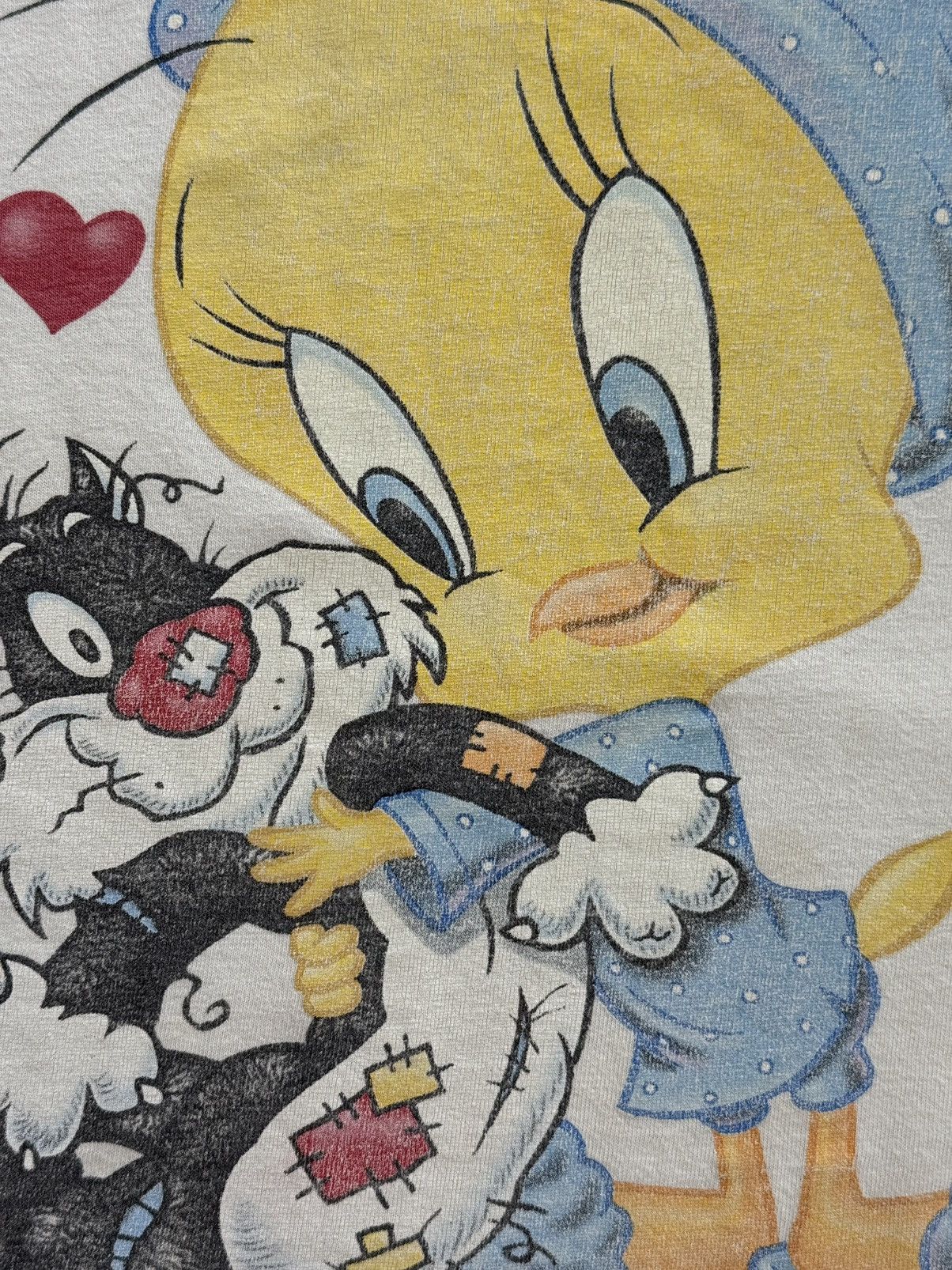 Warner Bros Vintage Tweety Bird Sylvester Puddy Tat Night Shirt Size ONE SIZE - 5 Thumbnail