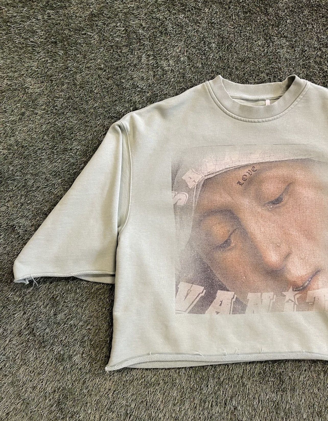 Saint Vanity Size L - Saint Vanity “Love” Cropped Crewneck Green Size US L / EU 52-54 / 3 - 2 Thumbnail