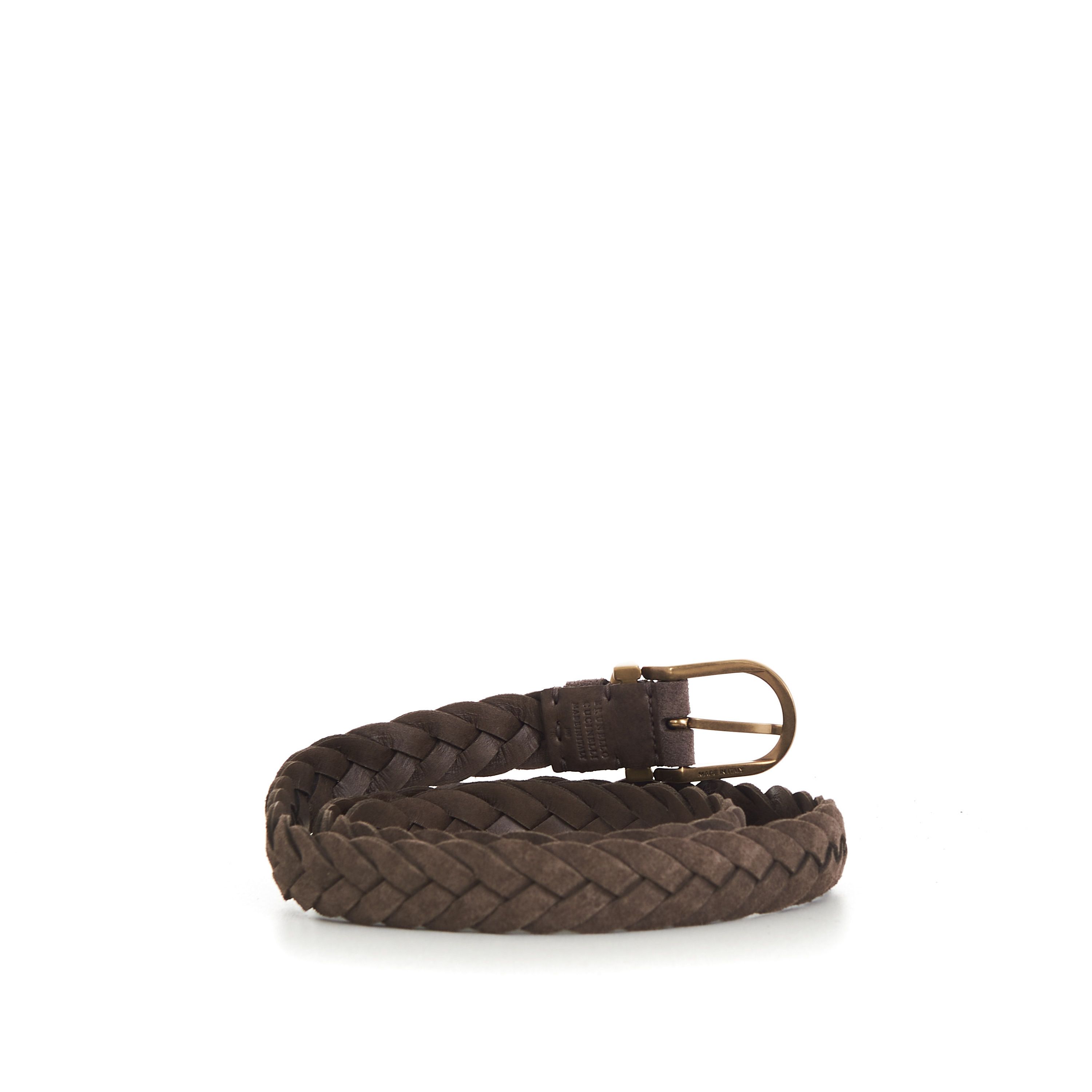 Brunello Cucinelli Braided Belt - Rounded Buckle & Metal Keeper, Suede Size 95 Size ONE SIZE - 7 Thumbnail