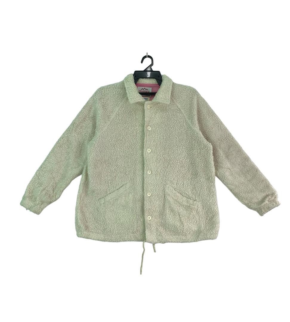 Beams Plus × Japanese Brand Vtg 90s BEAMS japan X Healthknit sherpa fleece coach jacket Size ONE SIZE - 2 Thumbnail