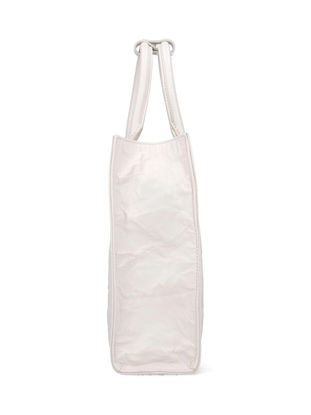 Prada PRADA White Leather Tote Bag New Size ONE SIZE - 5 Thumbnail