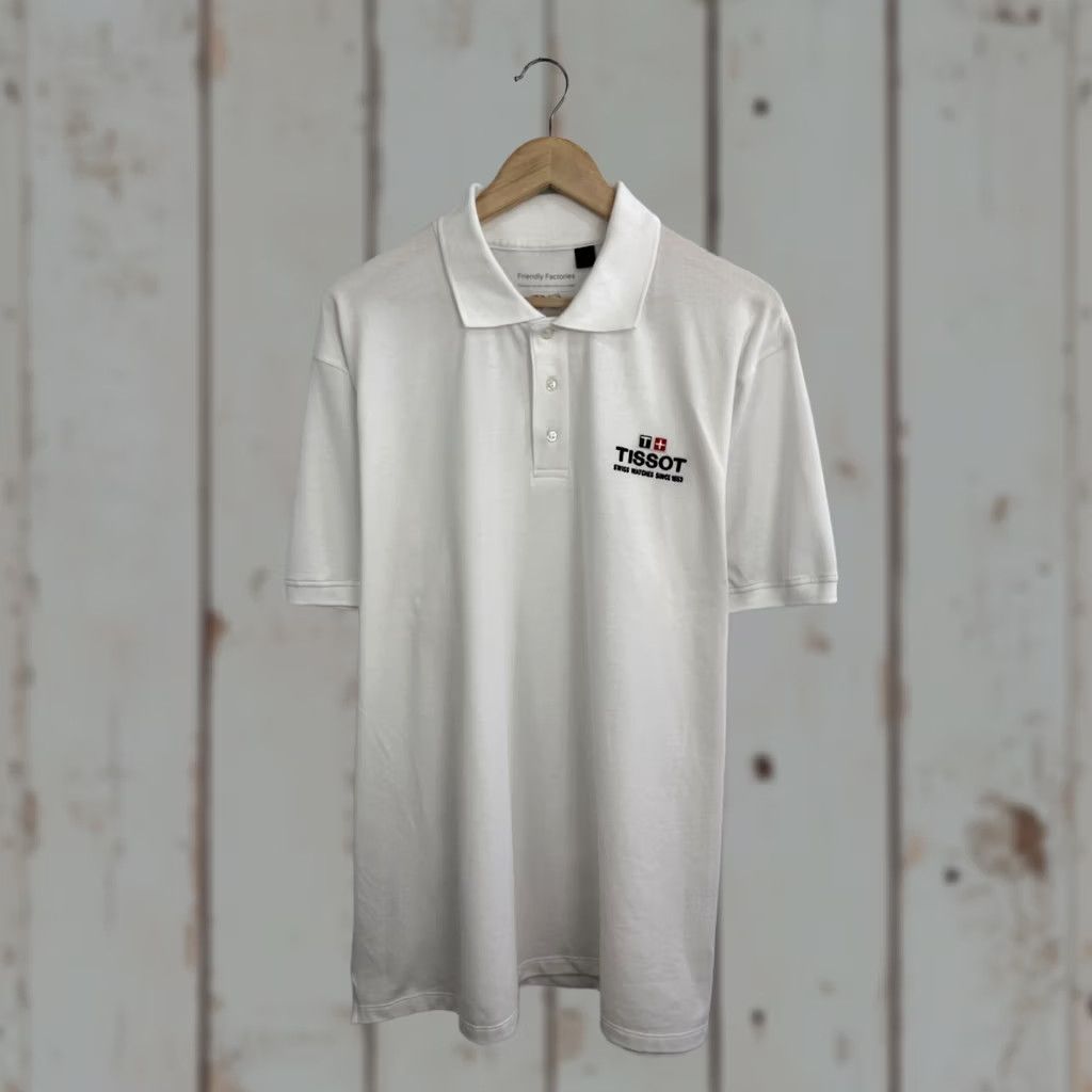 Tissot Tissot Polo T-Shirt Retro White 4XL Mens Vintage M M T Shirt Polo Retro Size US XXL / EU 58 / 5 - 1 Thumbnail
