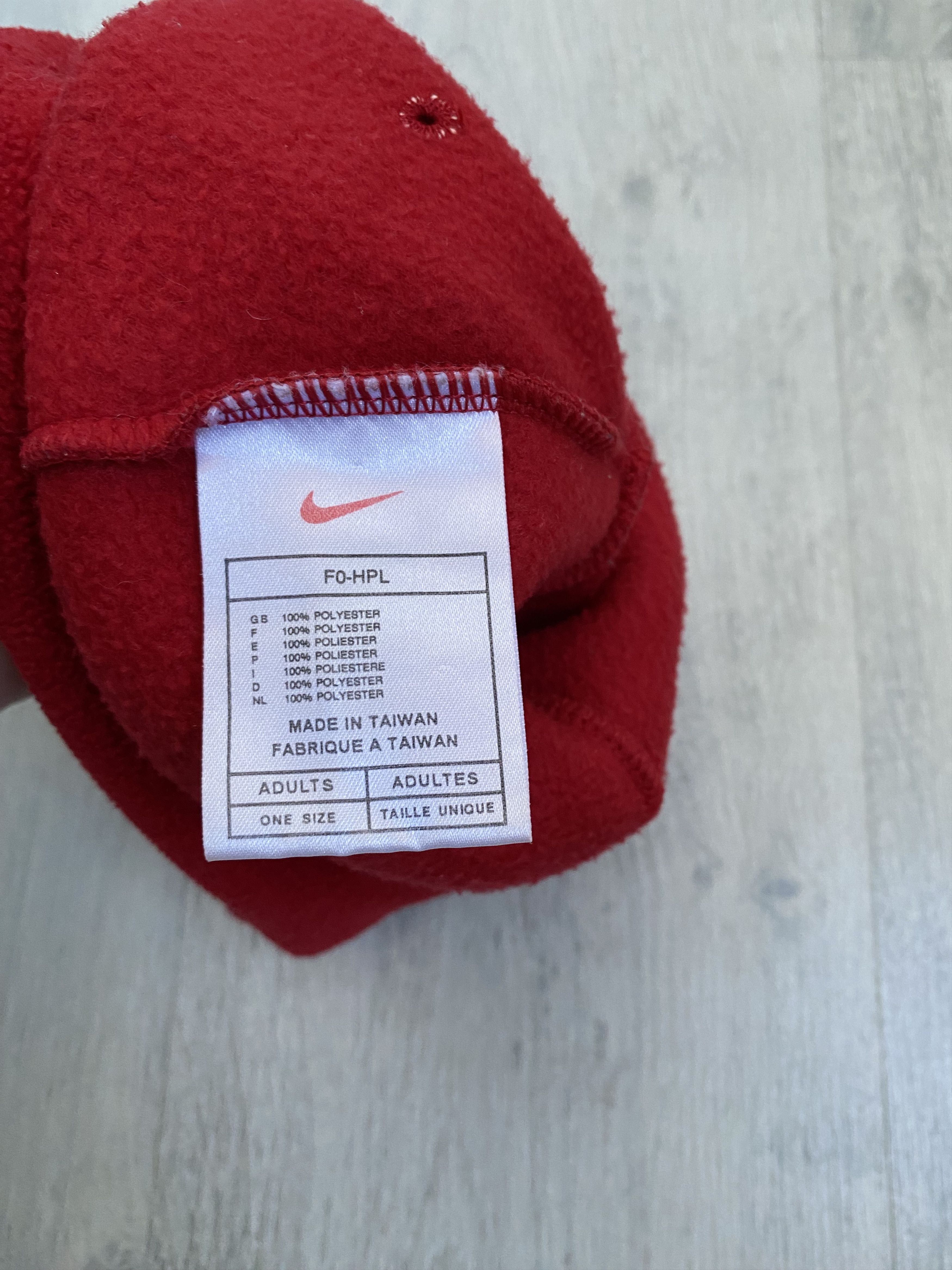 Nike × Vintage Vintage NIKE middle swoosh fleece beanie hat Size ONE SIZE - 2 Thumbnail