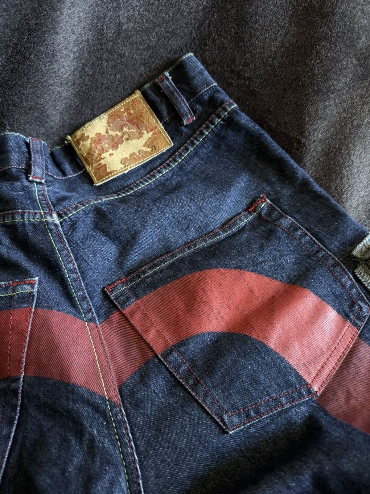 Evisu × Puma Evisu Puma vintage denim pants pocket big logo Size US 33 - 15 Thumbnail