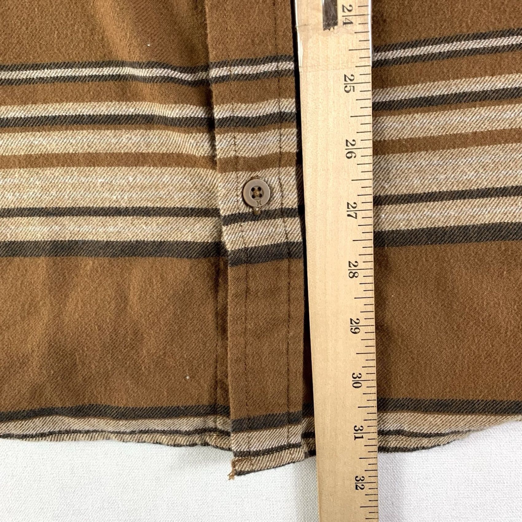 Hurley Hurley Shirt Long Sleeve Button-Up Mens XXL Brown Plaid Flannel Polycotton Size US XXL / EU 58 / 5 - 5 Thumbnail