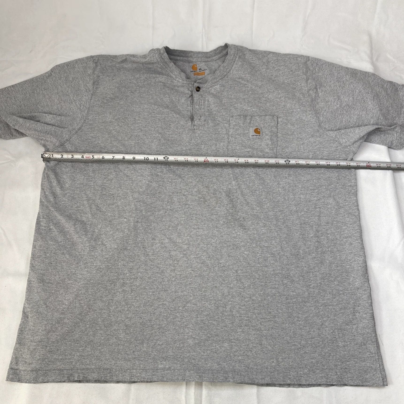 Carhartt Carhartt T Shirt Men’s 4XL Gray Henley Short Sleeve Pocket Logo 3 Button Original Fit Work Tee Mens Size US XXL / EU 58 / 5 - 4 Thumbnail
