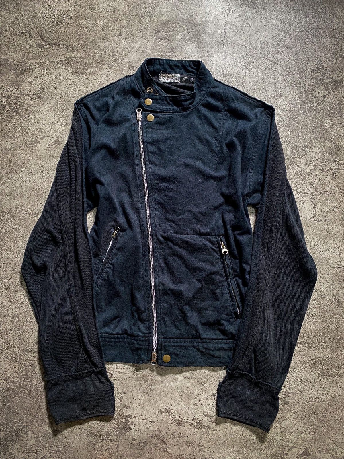 Vintage Chom'nose 2000s Asymmetric Hybrid zip moto jacker Size US M / EU 48-50 / 2 - 1 Thumbnail