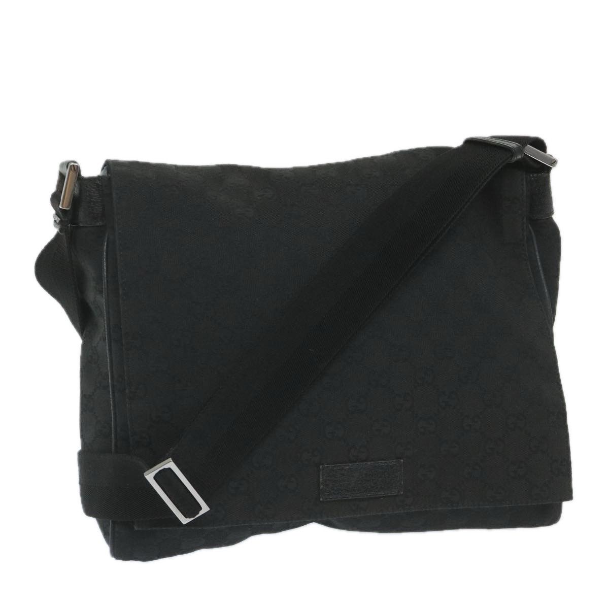 Gucci Gg Canvas Black Canvas Shoulder Bag (Pre-Owned) Size ONE SIZE - 1 Thumbnail