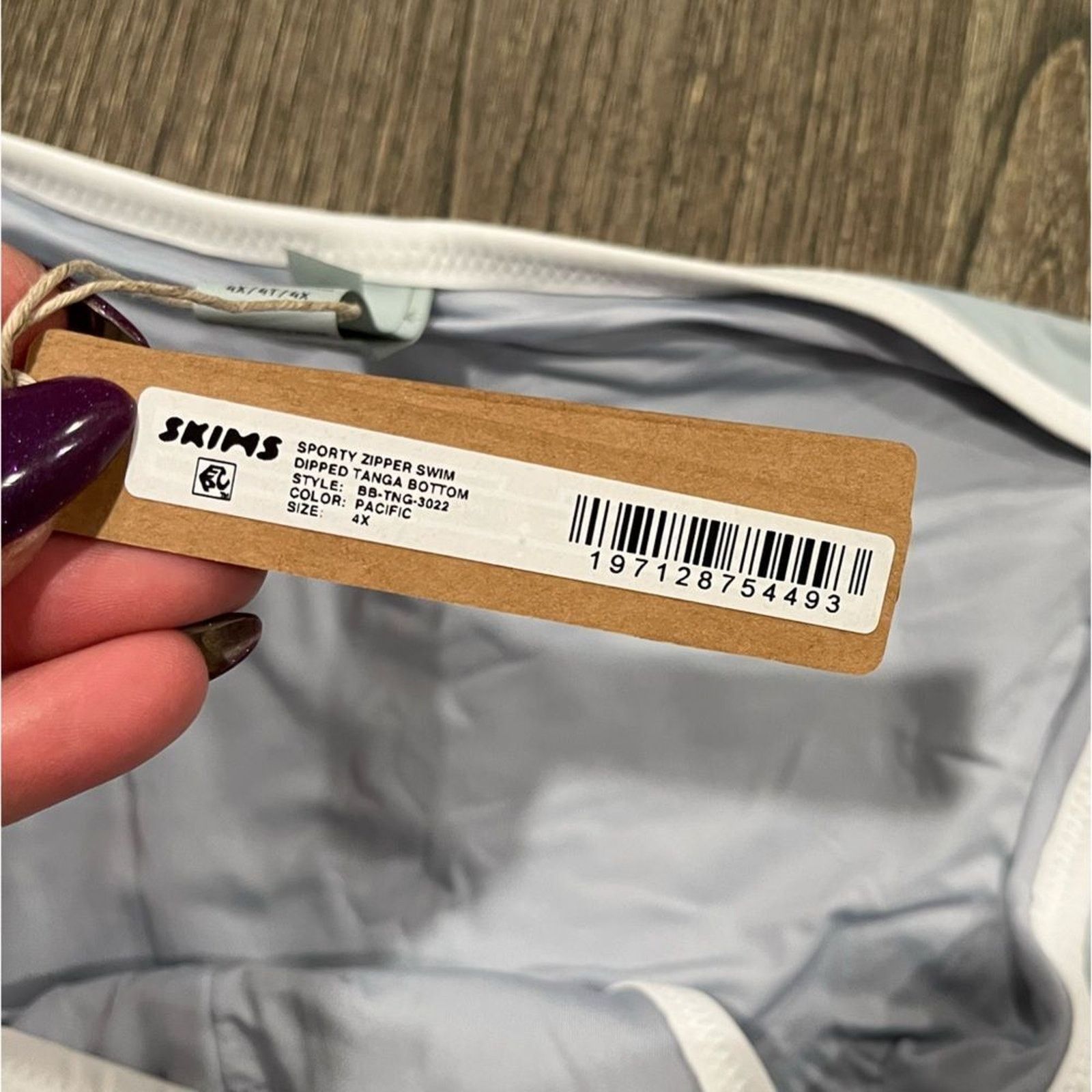 SKIMS NWT Skims Sporty Zipper Swim Dipped Bottom Swimwear 4X Size ONE SIZE - 3 Thumbnail