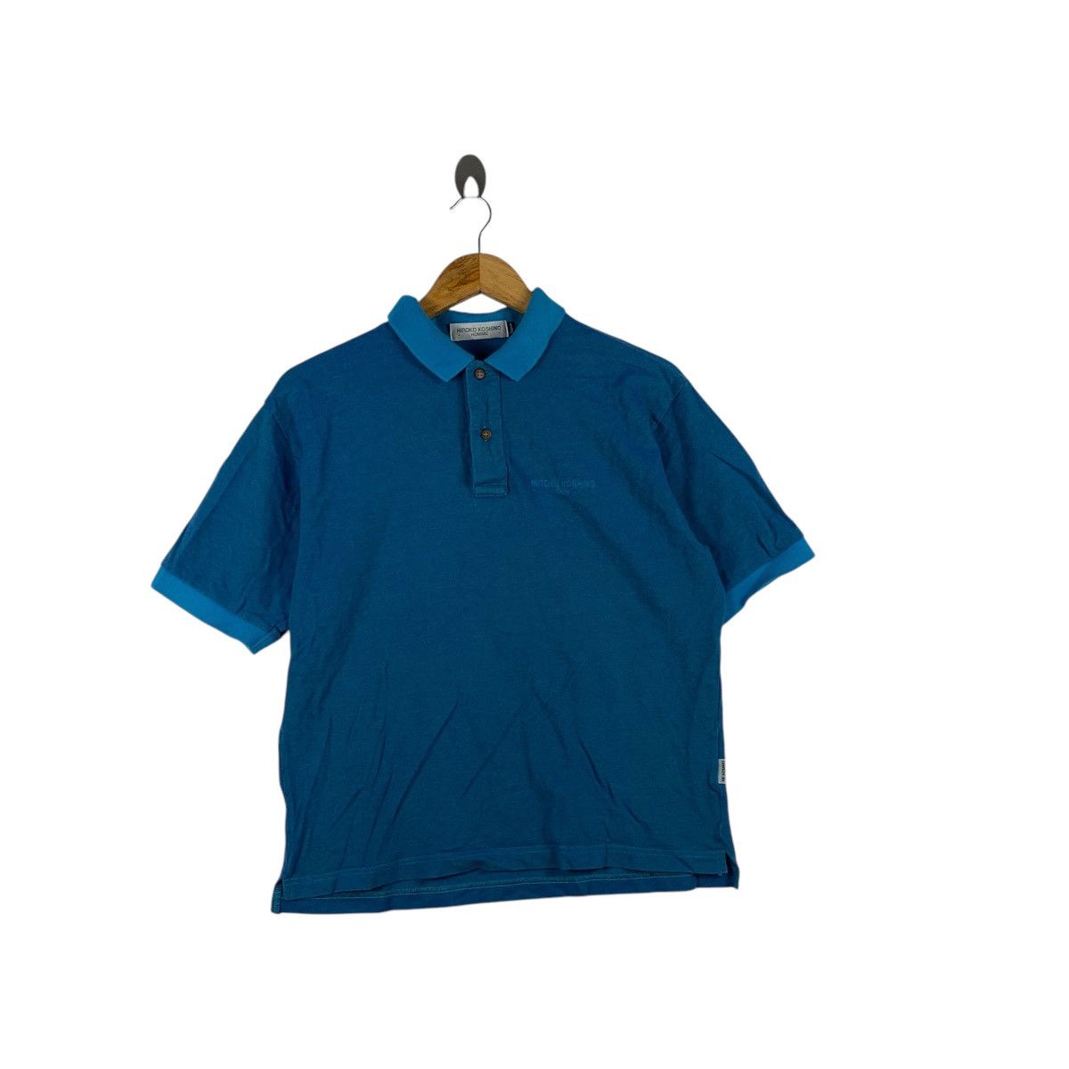 Hiroko Koshino Homme Vintage HIROKO KOSHINO HOMME Collection Polo Tee Shirt Top Size US M / EU 48-50 / 2 - 1 Thumbnail