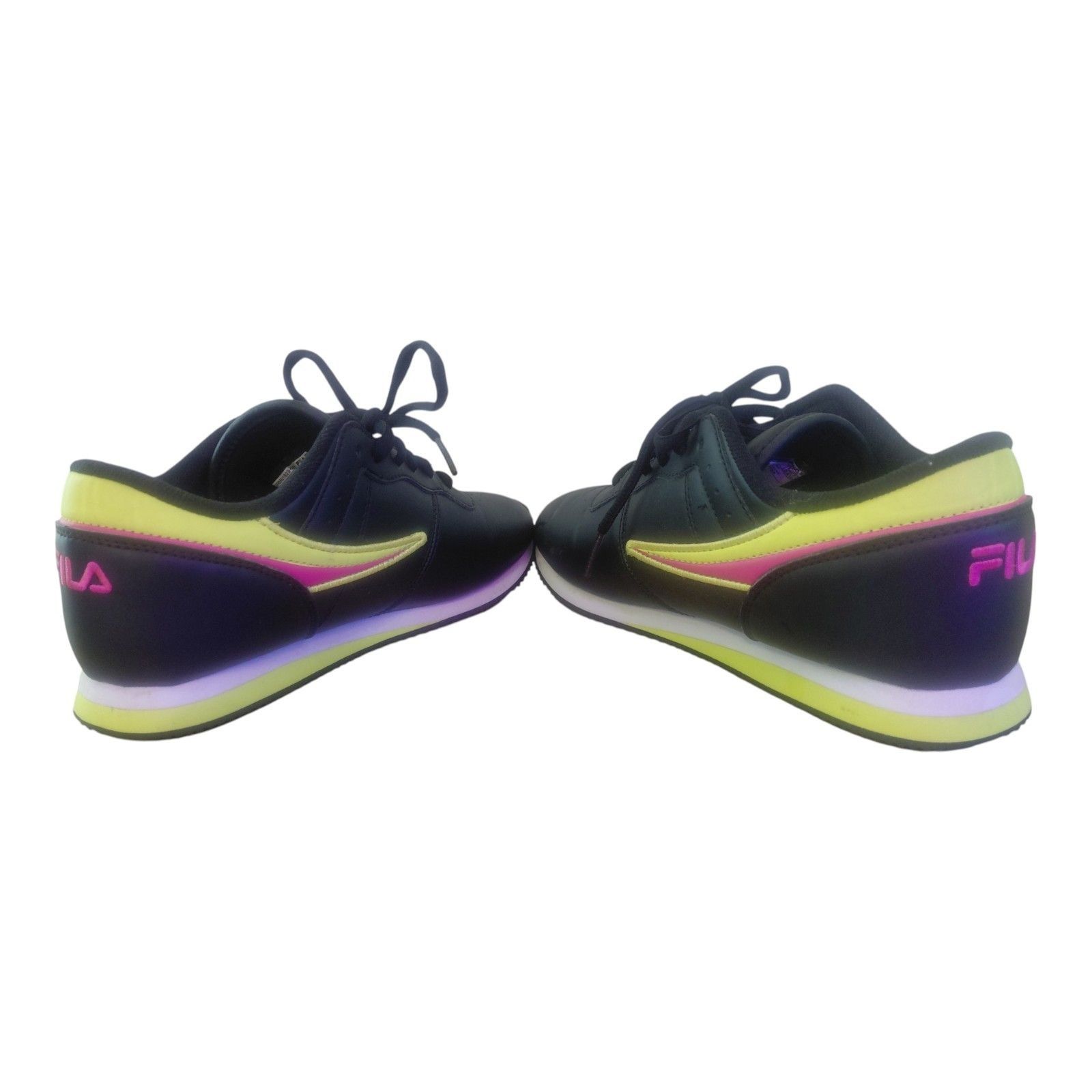 Fila 3PM01823-044 — FILA Women's 6 Black Pink Neon Yellow Y2K Ath Size US 6 / IT 36 - 5 Thumbnail