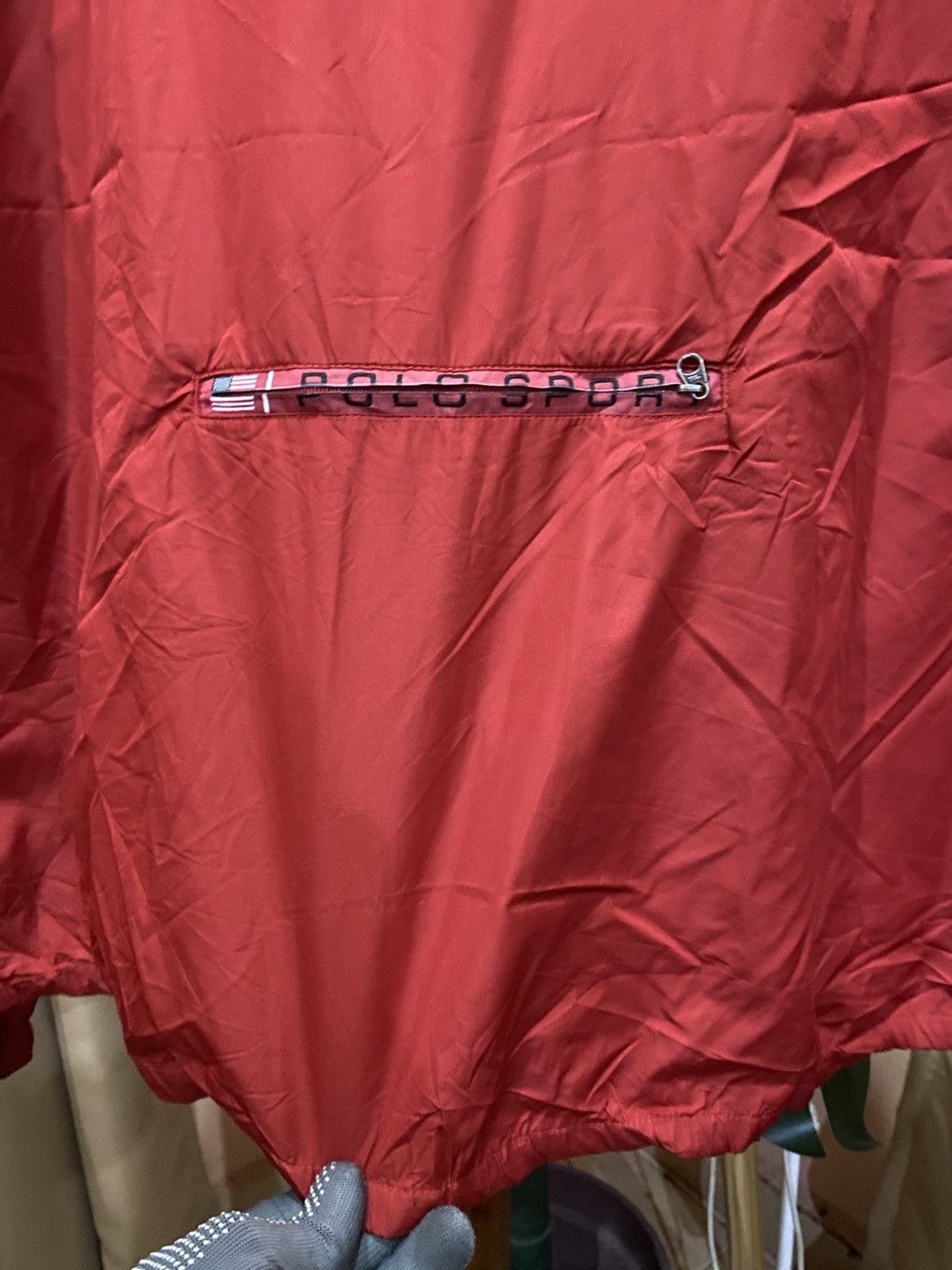 Ralph Lauren Sport Vintage Polo Sport Ralph Lauren Red Windbreaker Jacket 90s Size US L / EU 52-54 / 3 - 10 Thumbnail