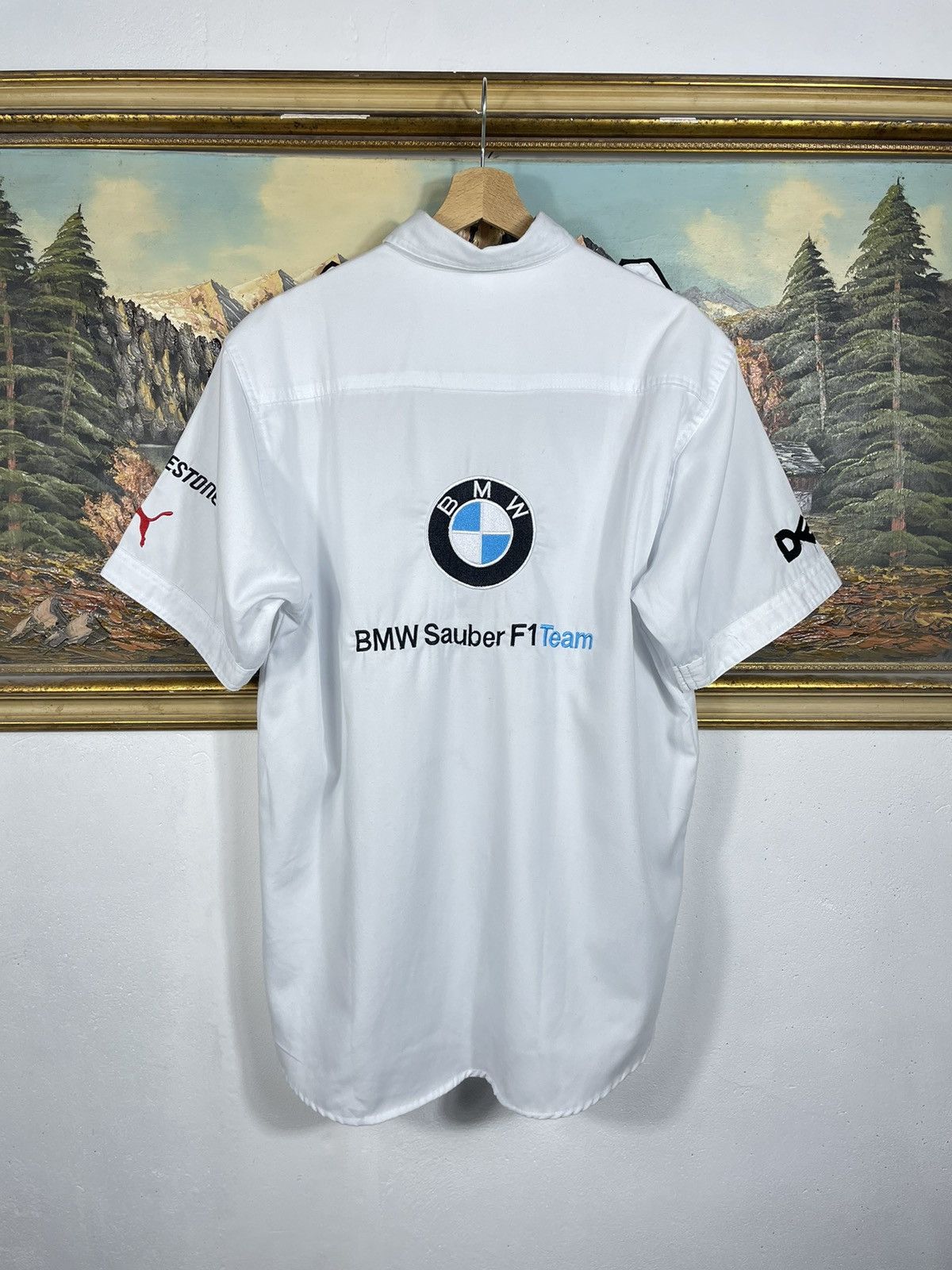BMW × Formula 1 × Vintage BMW Sauber Formula F1 Team Vintage White Shirt Racing Motor Size US XL / EU 56 / 4 - 2 Thumbnail