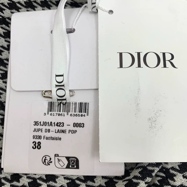 Dior Dior Color-blocked checkered wool casual knitted skirt Size 25" / US 0 / IT 36 - 7 Thumbnail
