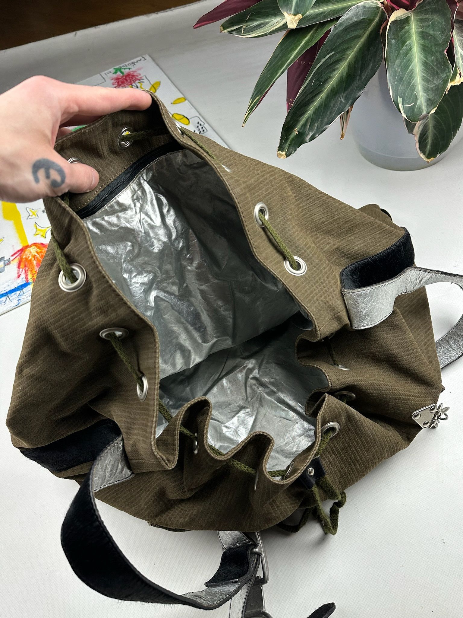 2000s Dolce & Gabbana Black army Cargo Shoulder Bag