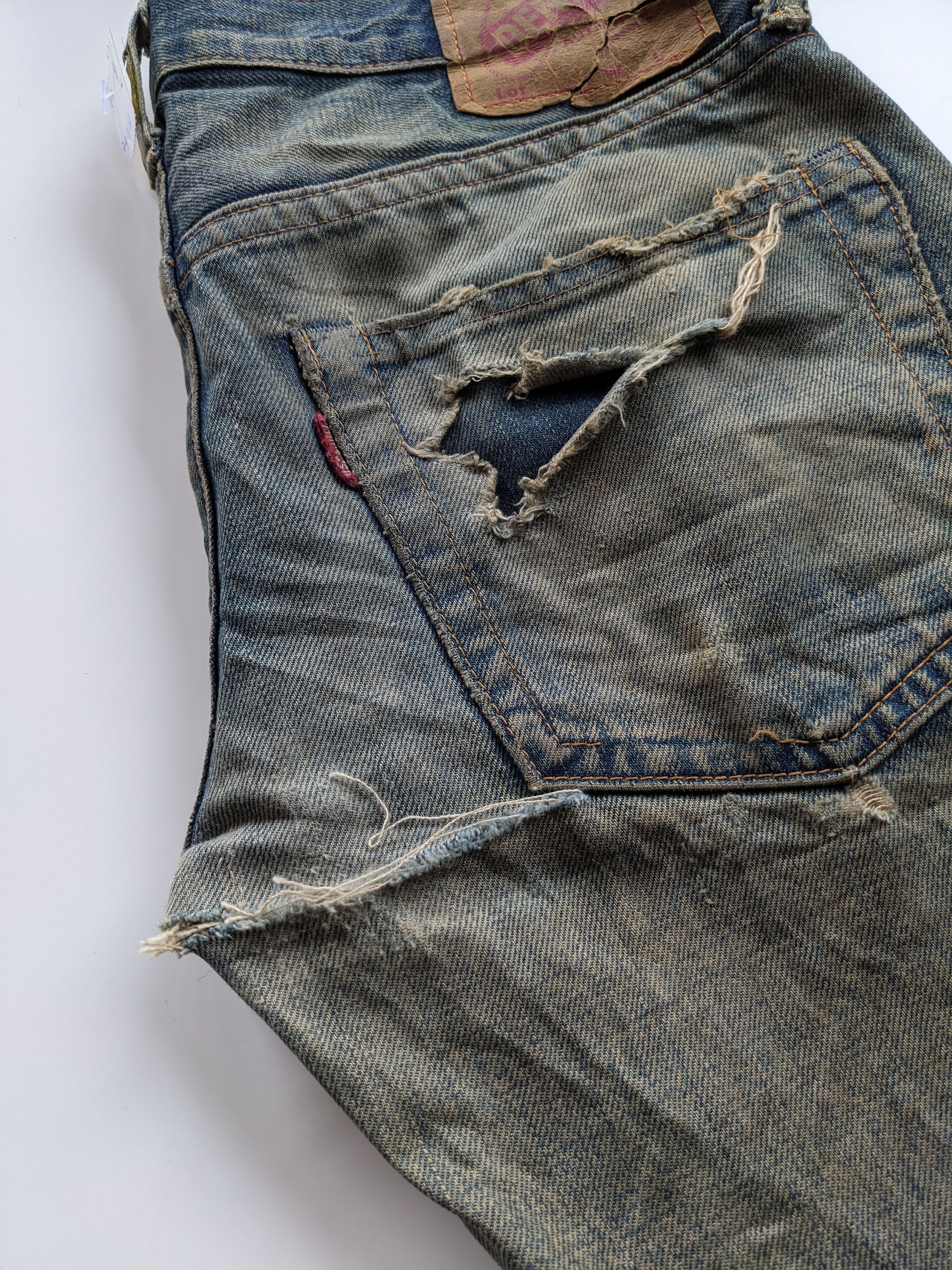 Denime Vintage DENIME rusty distressed selvedge jeans Size US 31 - 6 Thumbnail