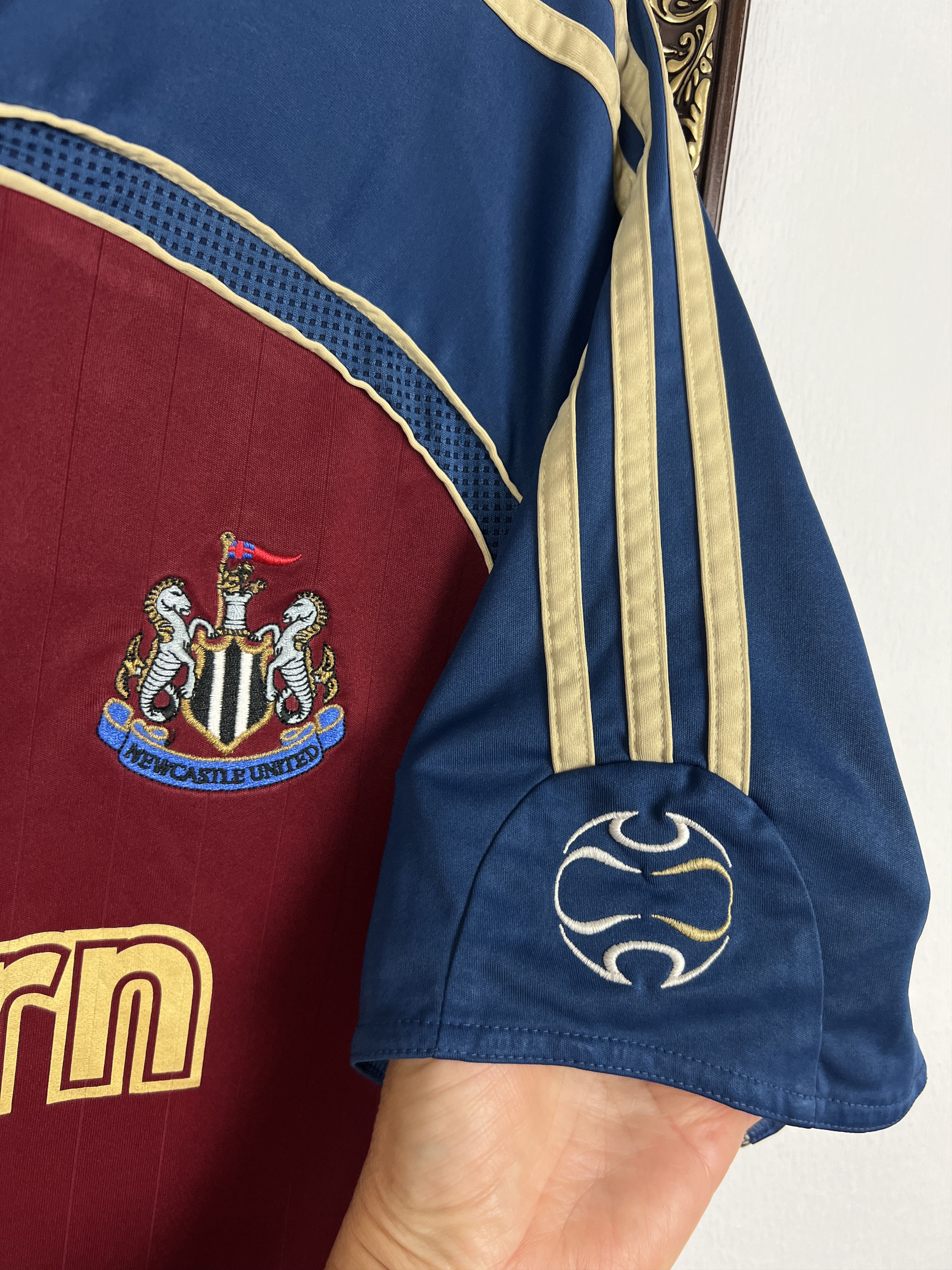 Adidas Newcastle Away football shirt 2006 Soccer Jersey Trikot Rare Size US L / EU 52-54 / 3 - 4 Thumbnail
