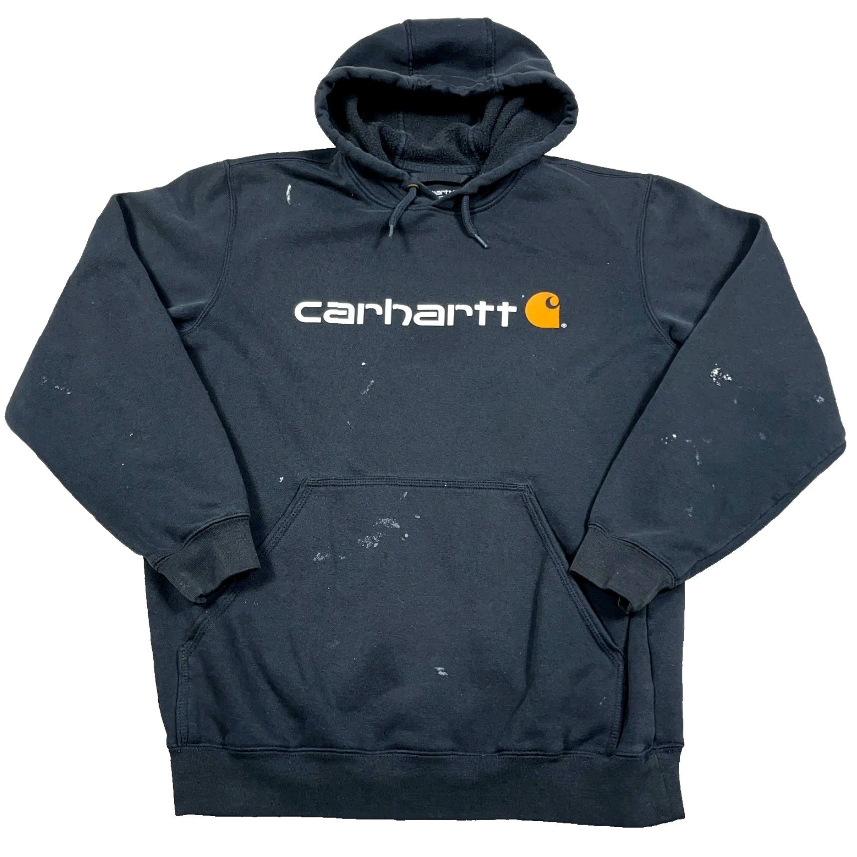 Carhartt Carhartt Hoodie Men M Black Loose Fit Spellout Sweatshirt Worn Grunge Adult Size US M / EU 48-50 / 2 - 2 Thumbnail